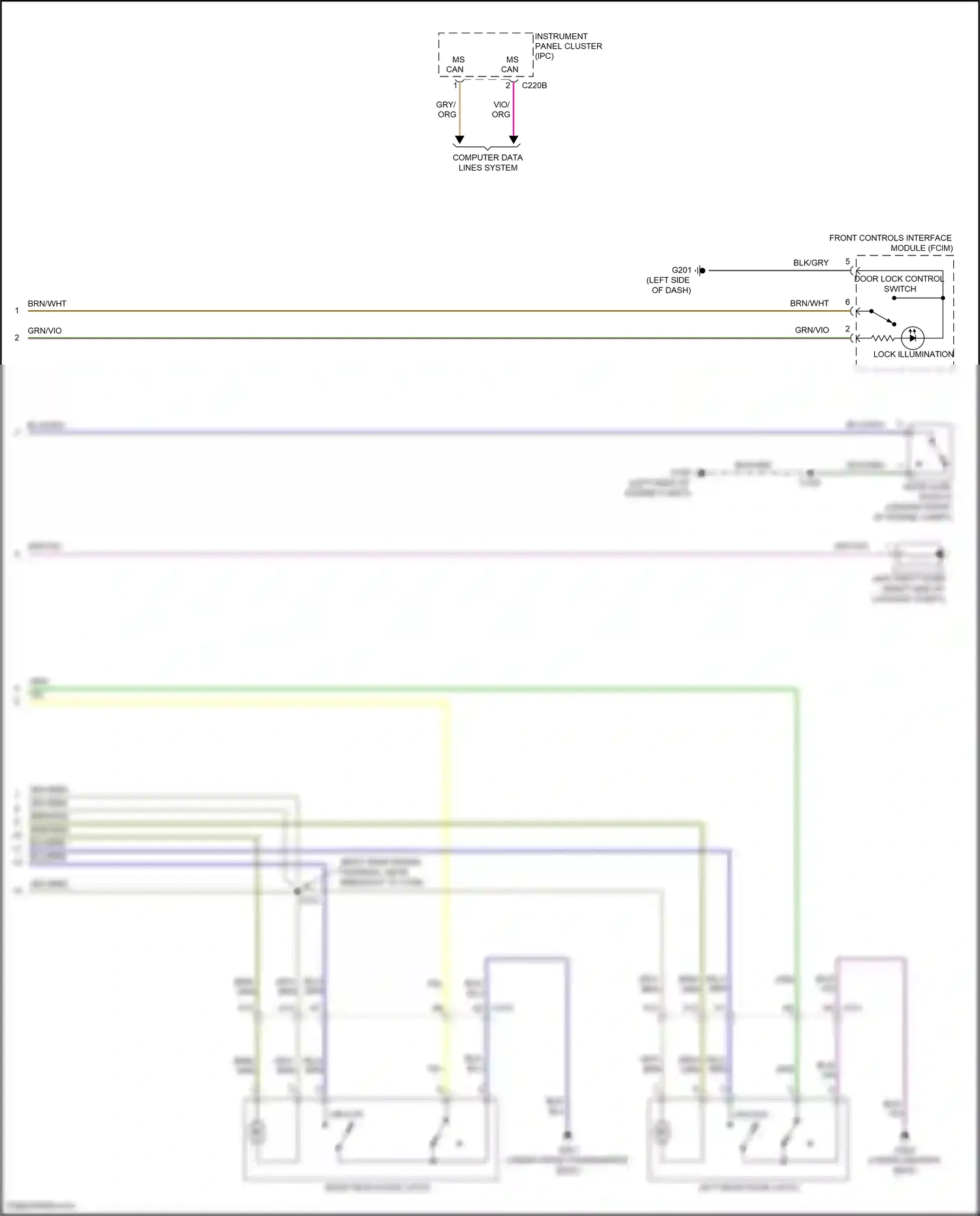 Wiring diagram computer data lines system for Ford Fiesta Mk6 facelift (2012-2019) (14 of 59)