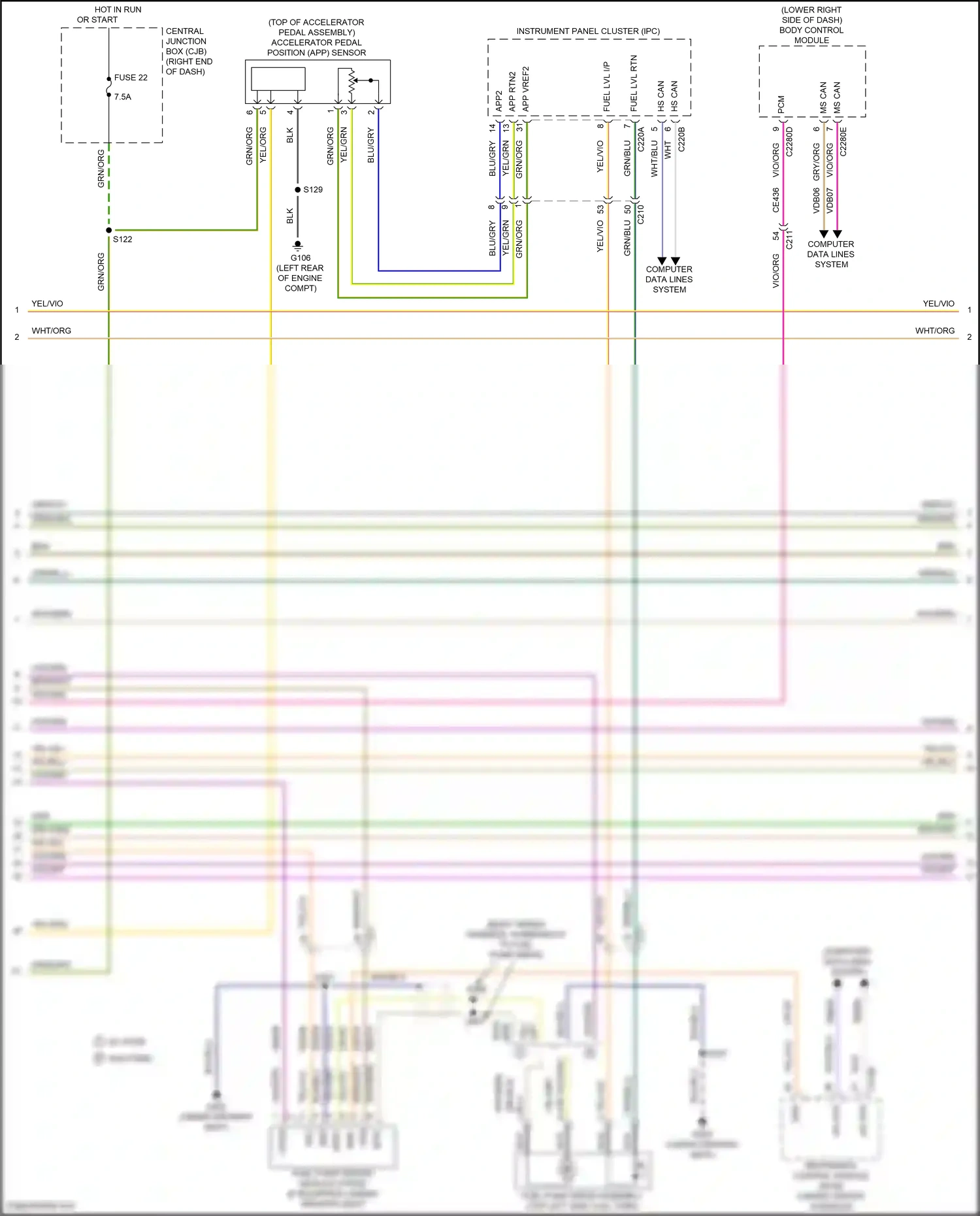Wiring diagram computer data lines system for Ford Fiesta Mk6 facelift (2012-2019) (58 of 59)