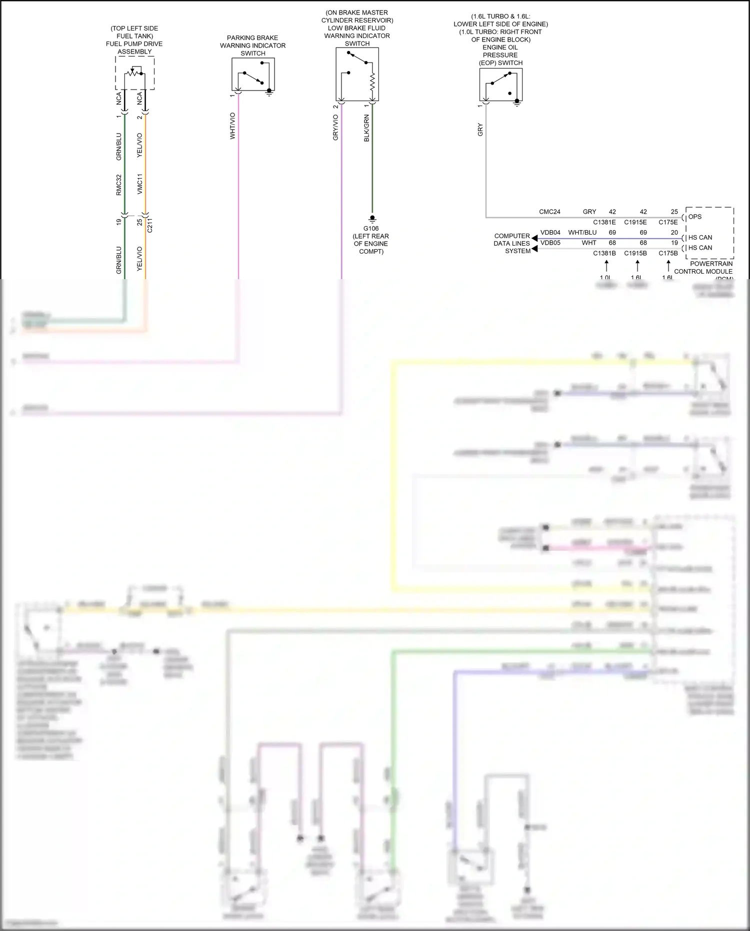 Wiring diagram computer data lines system for Ford Fiesta Mk6 facelift (2012-2019) (44 of 59)