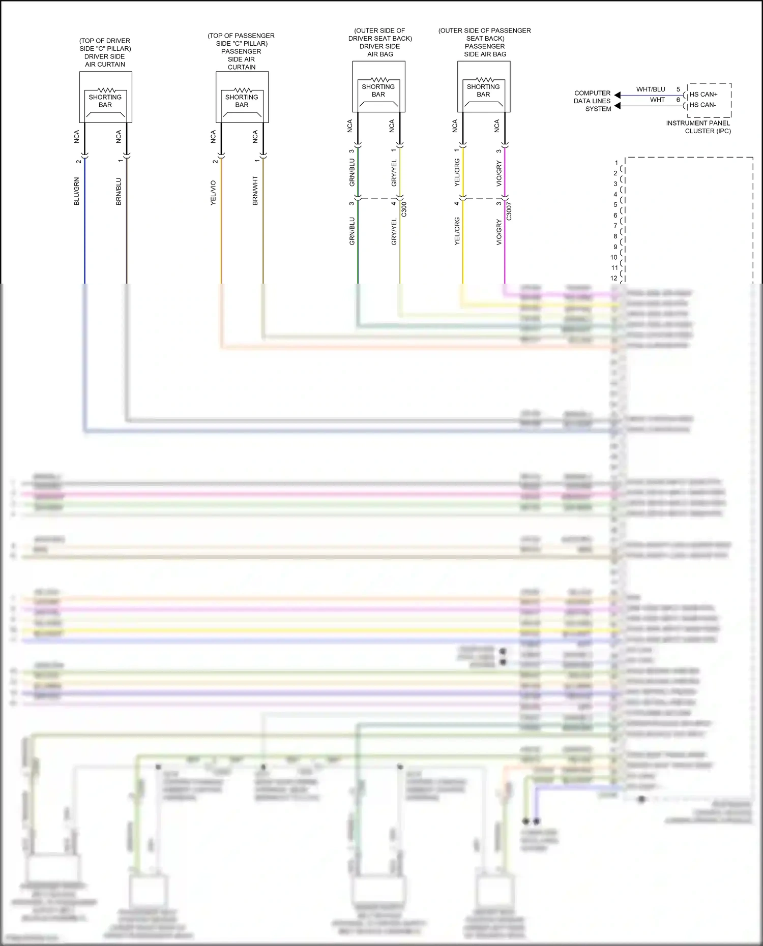 Wiring diagram driver seat position sensor for Ford Fiesta Mk6 facelift (2012-2019) (1 of 2)
