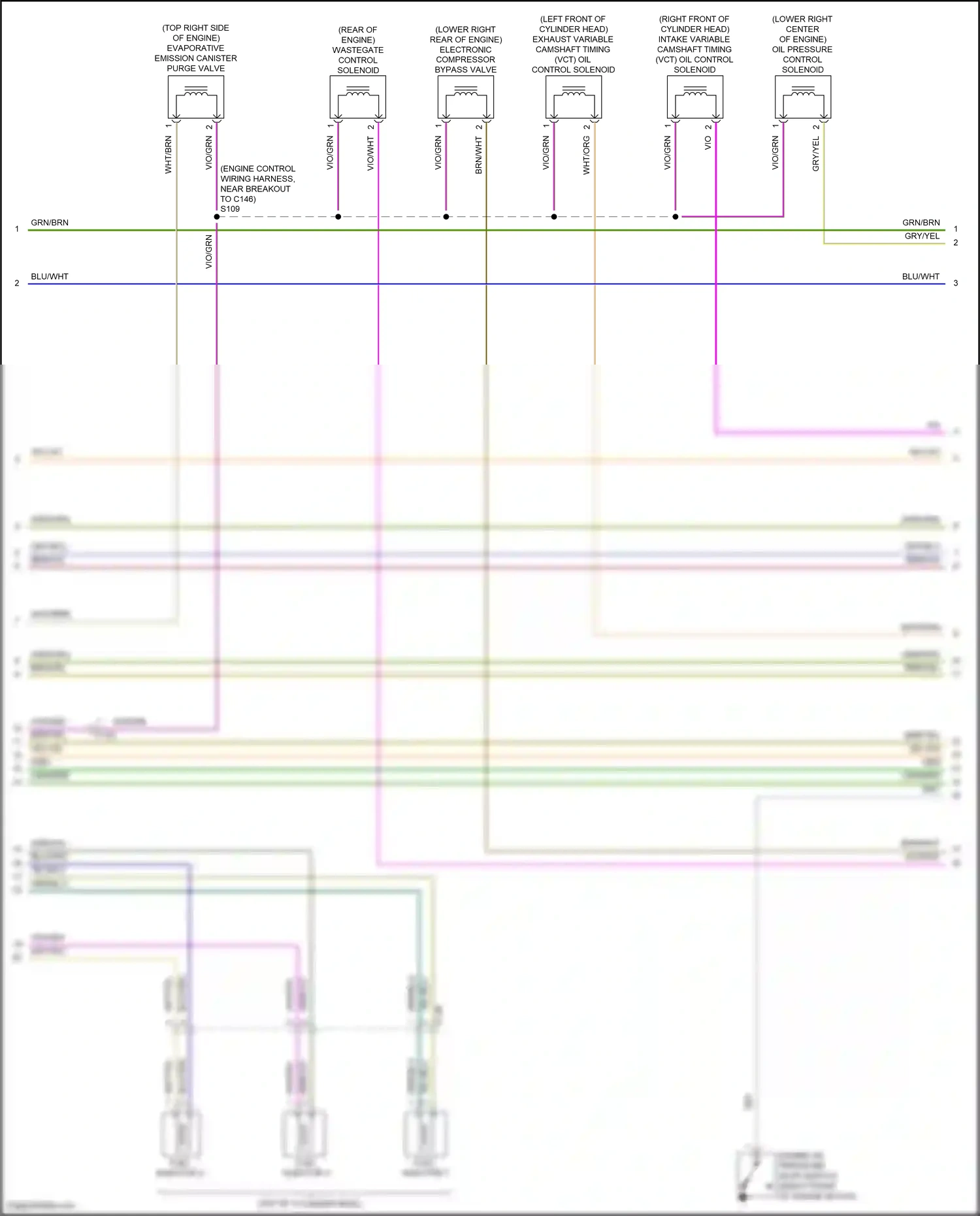 Wiring diagram electronic compressor bypass valve for Ford Fiesta Mk6 facelift (2012-2019) (2 of 2)