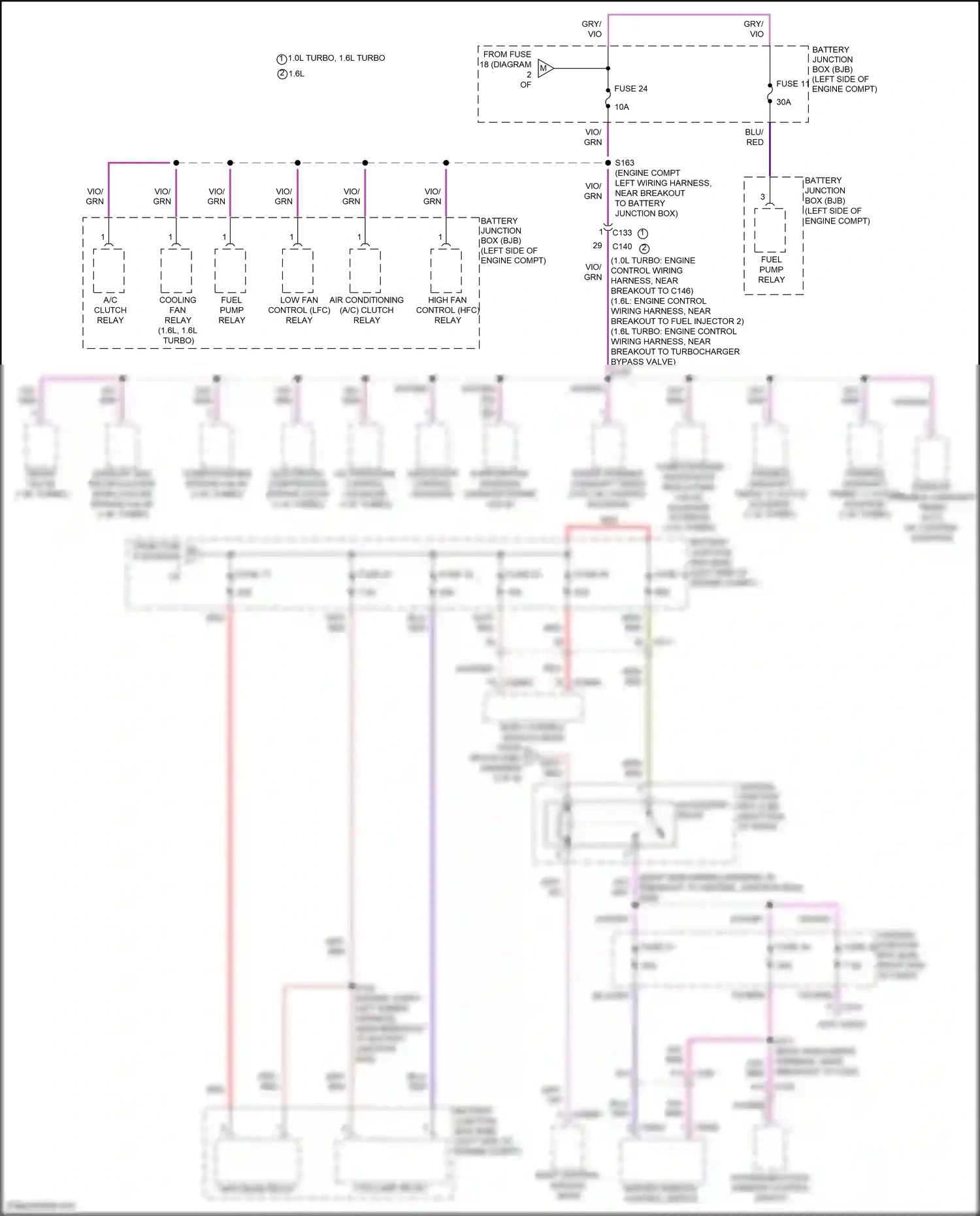 Wiring diagram master window control switch for Ford Fiesta Mk6 facelift (2012-2019) (3 of 5)