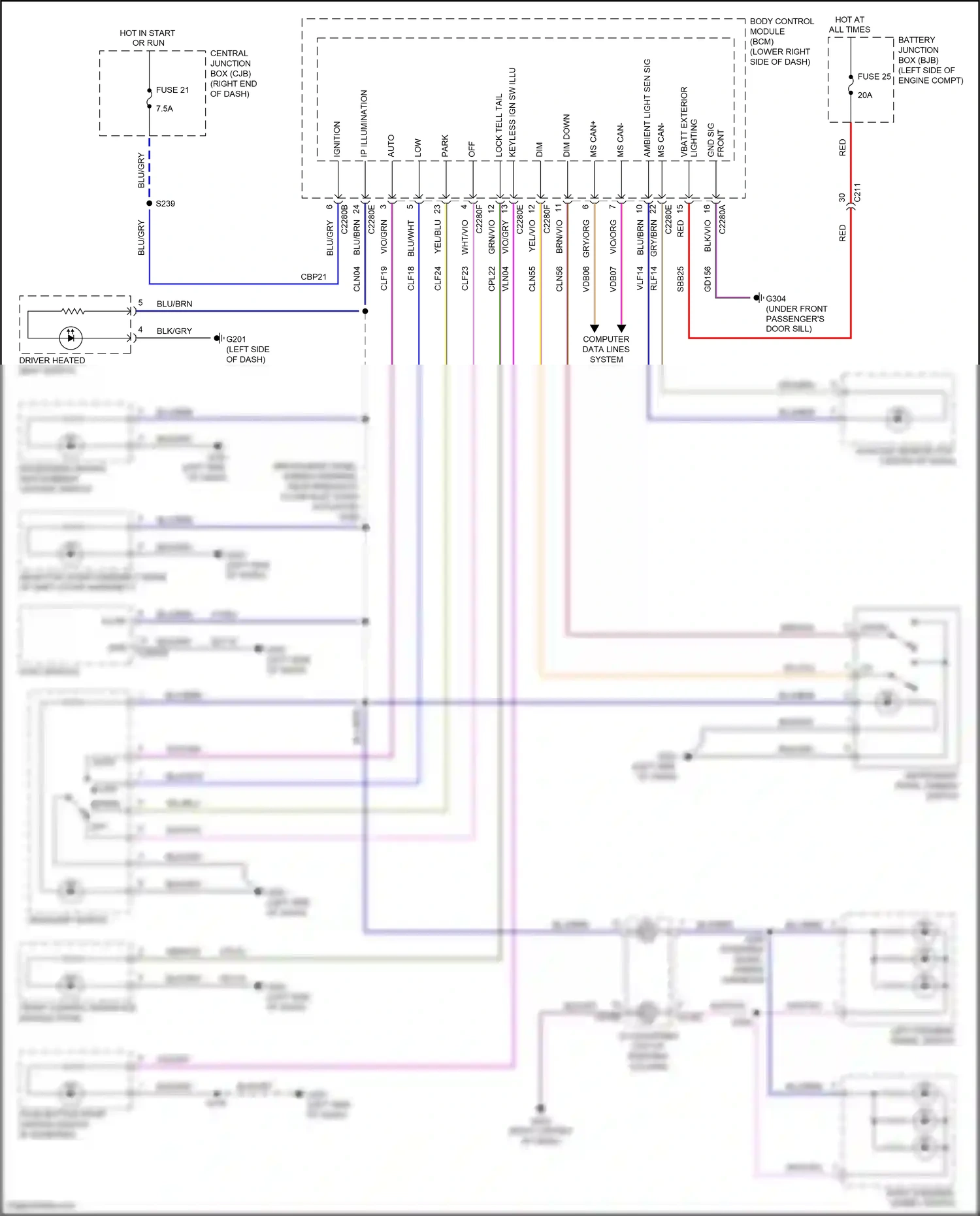Wiring diagram ms can + for Ford Fiesta Mk6 facelift (2012-2019) (6 of 32)