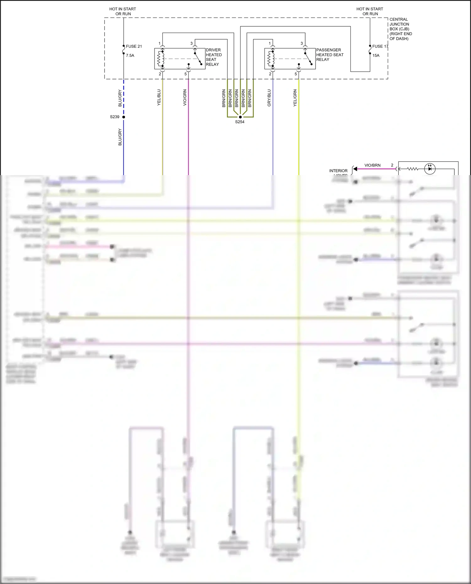Ford Fiesta Mk6 facelift (2012-2019) phsrc wiring diagram  (2 of 2)