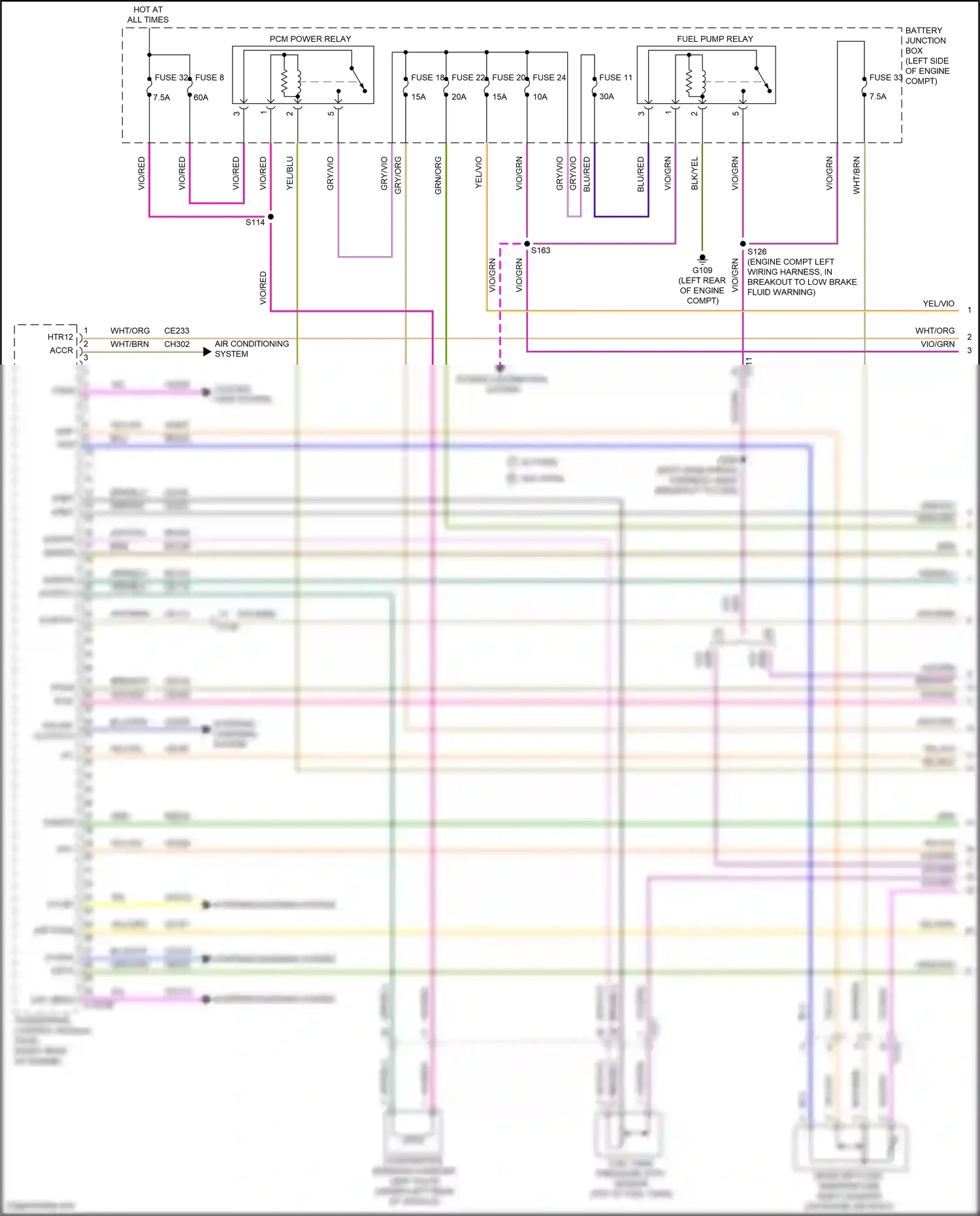 Wiring diagram power distribution system for Ford Fiesta Mk6 facelift (2012-2019) (13 of 13)