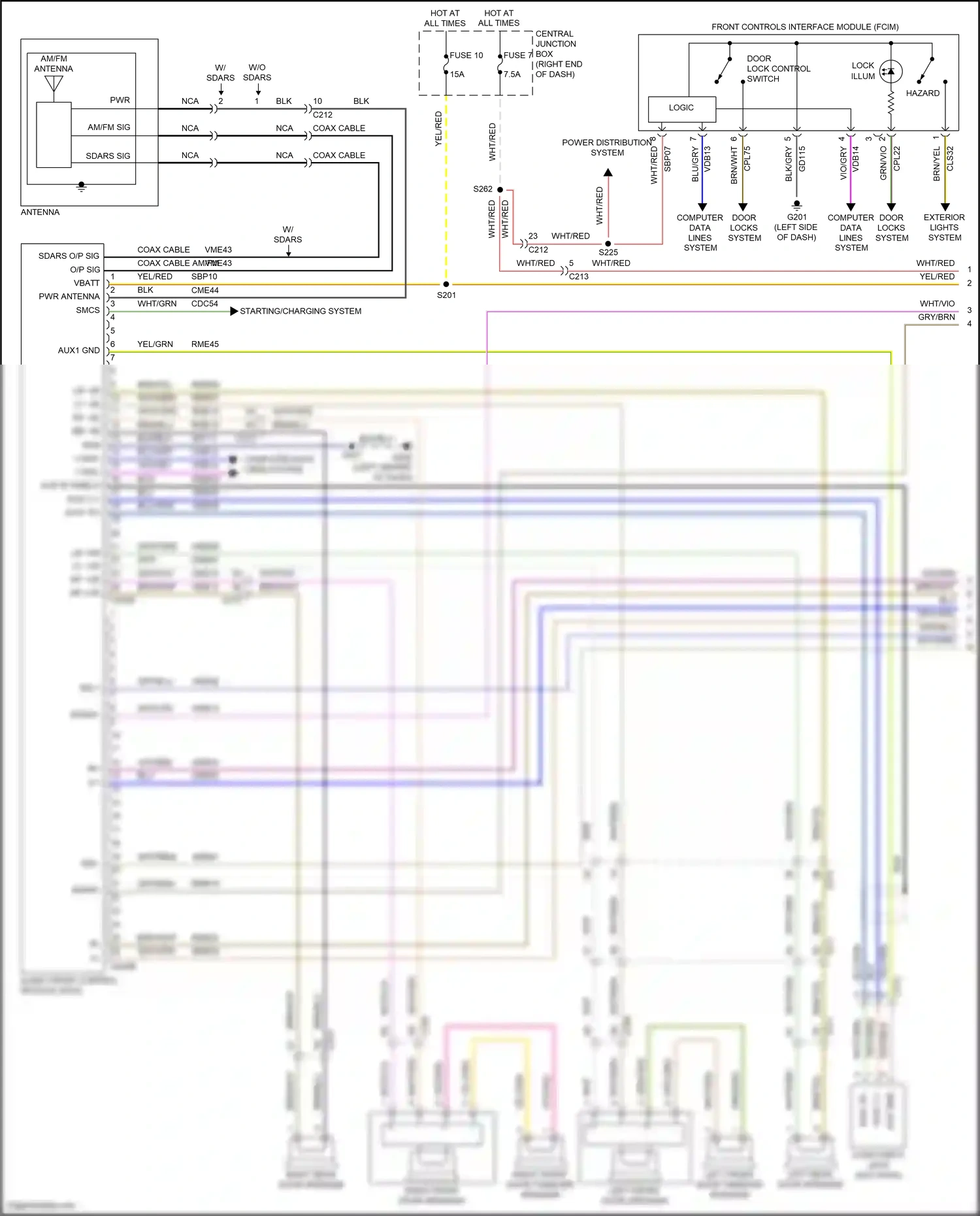 Wiring diagram power distribution system for Ford Fiesta Mk6 facelift (2012-2019) (6 of 13)