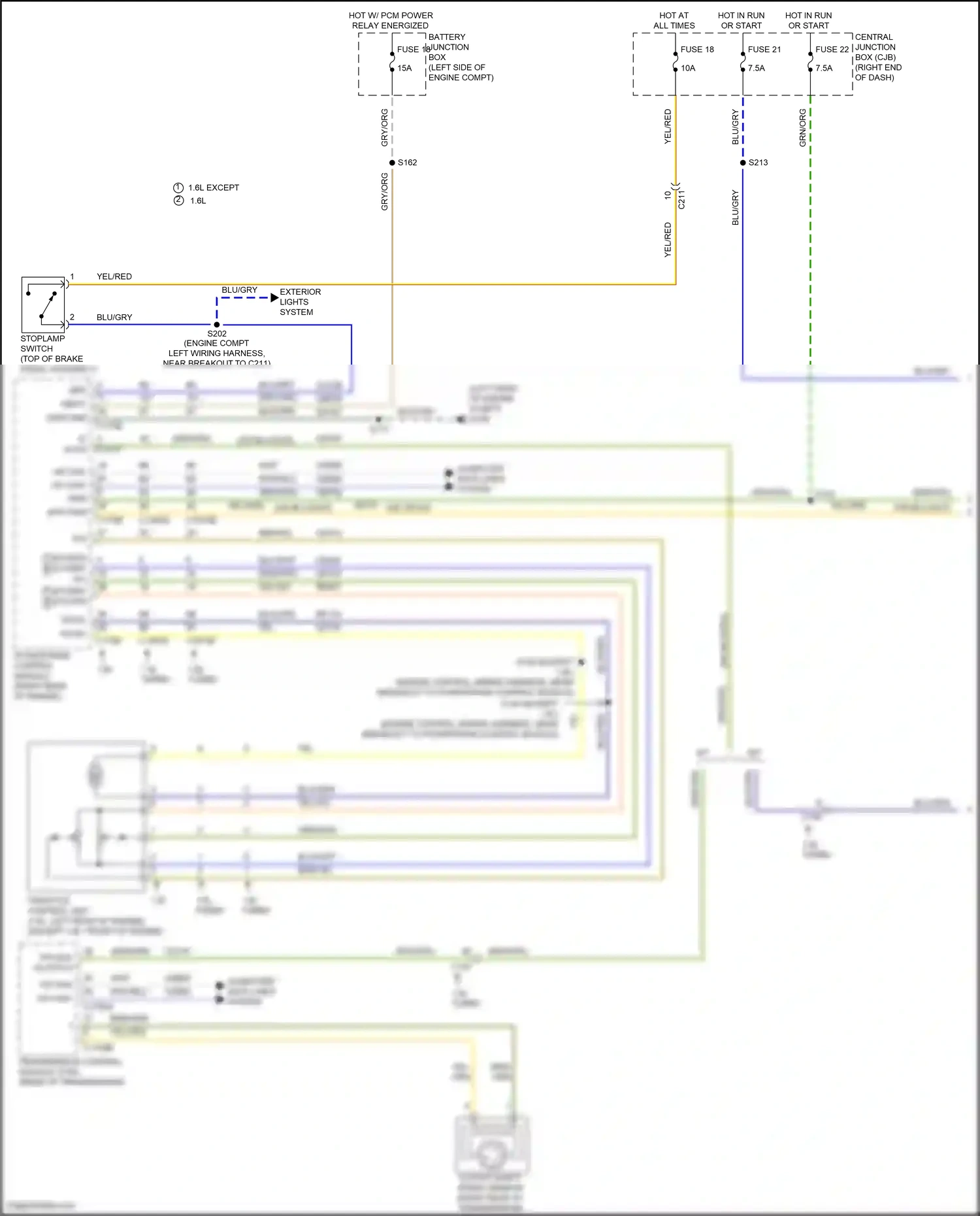 Wiring diagram powertrain control module for Ford Fiesta Mk6 facelift (2012-2019) (6 of 12)