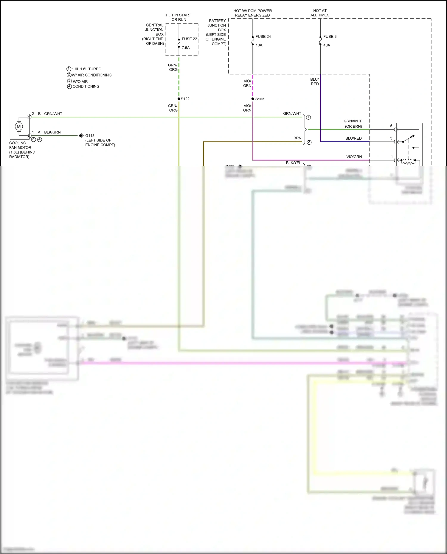 Wiring diagram powertrain control module for Ford Fiesta Mk6 facelift (2012-2019) (2 of 12)