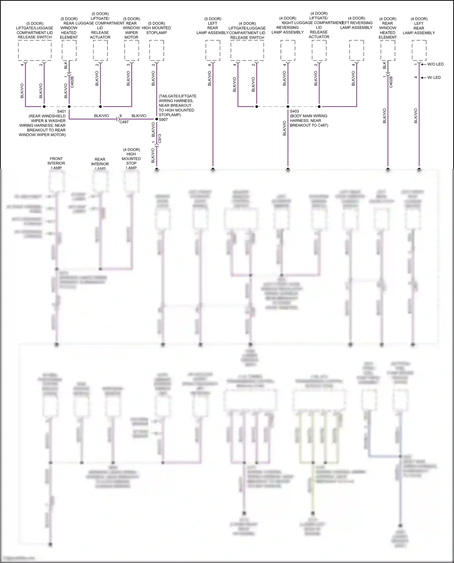 Wiring diagram rain sensor module for Ford Fiesta Mk6 facelift (2012-2019) (1 of 2)
