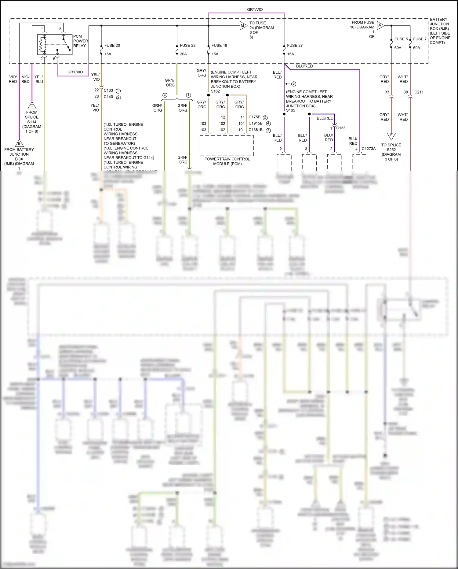 Ford Fiesta Mk6 facelift (2012-2019) remote function actuator (rfa) module wiring diagram  (2 of 7)