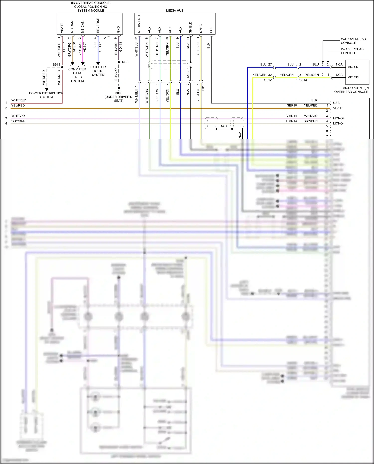 Wiring diagram sync module for Ford Fiesta Mk6 facelift (2012-2019) (2 of 4)