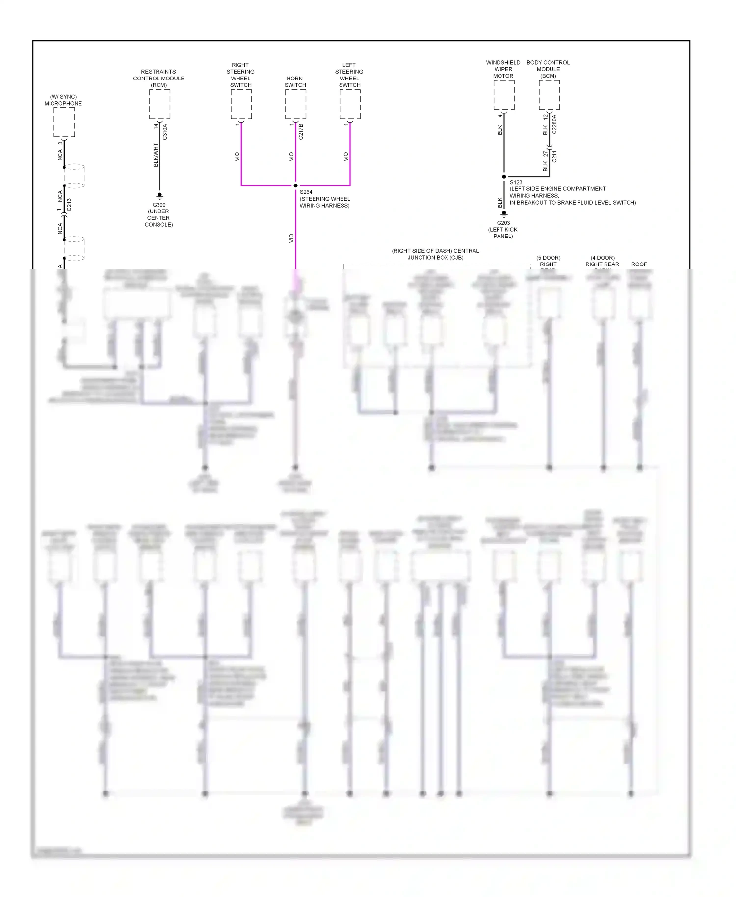 Wiring diagram audio control module for Ford Fiesta Mk6 (2008-2013) (1 of 1)