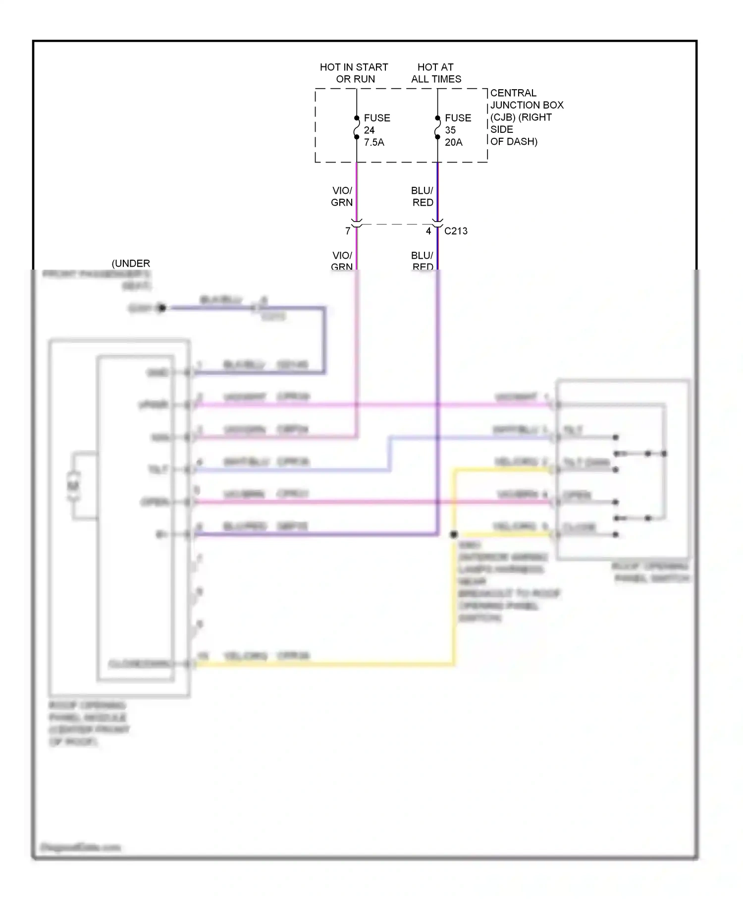 Wiring diagram blu/red for Ford Fiesta Mk6 (2008-2013) (5 of 11)