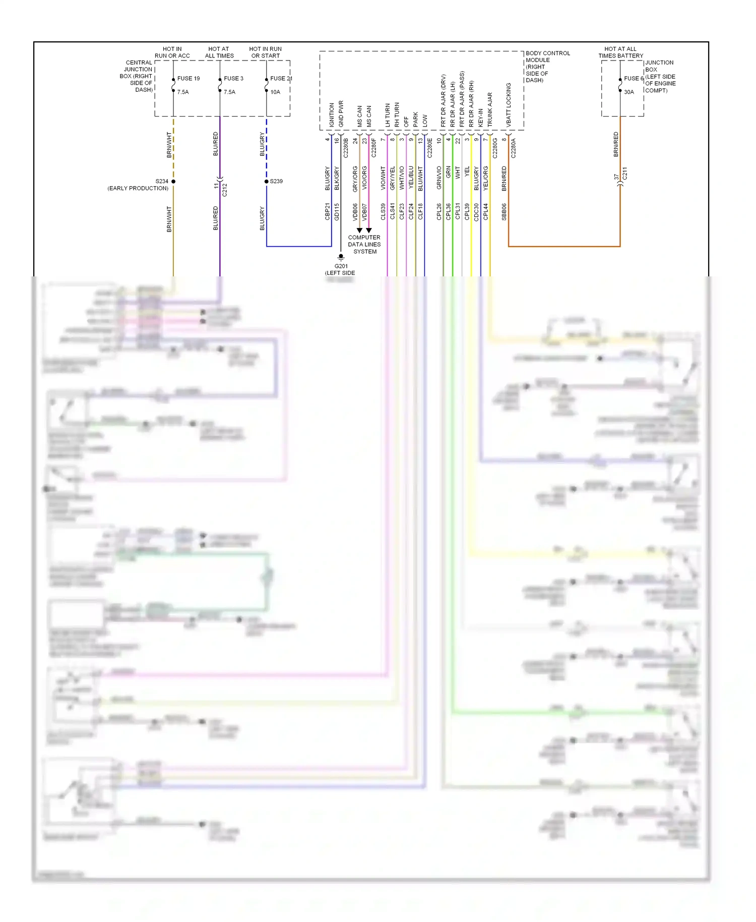 Wiring diagram computer data lines system for Ford Fiesta Mk6 (2008-2013) (41 of 43)