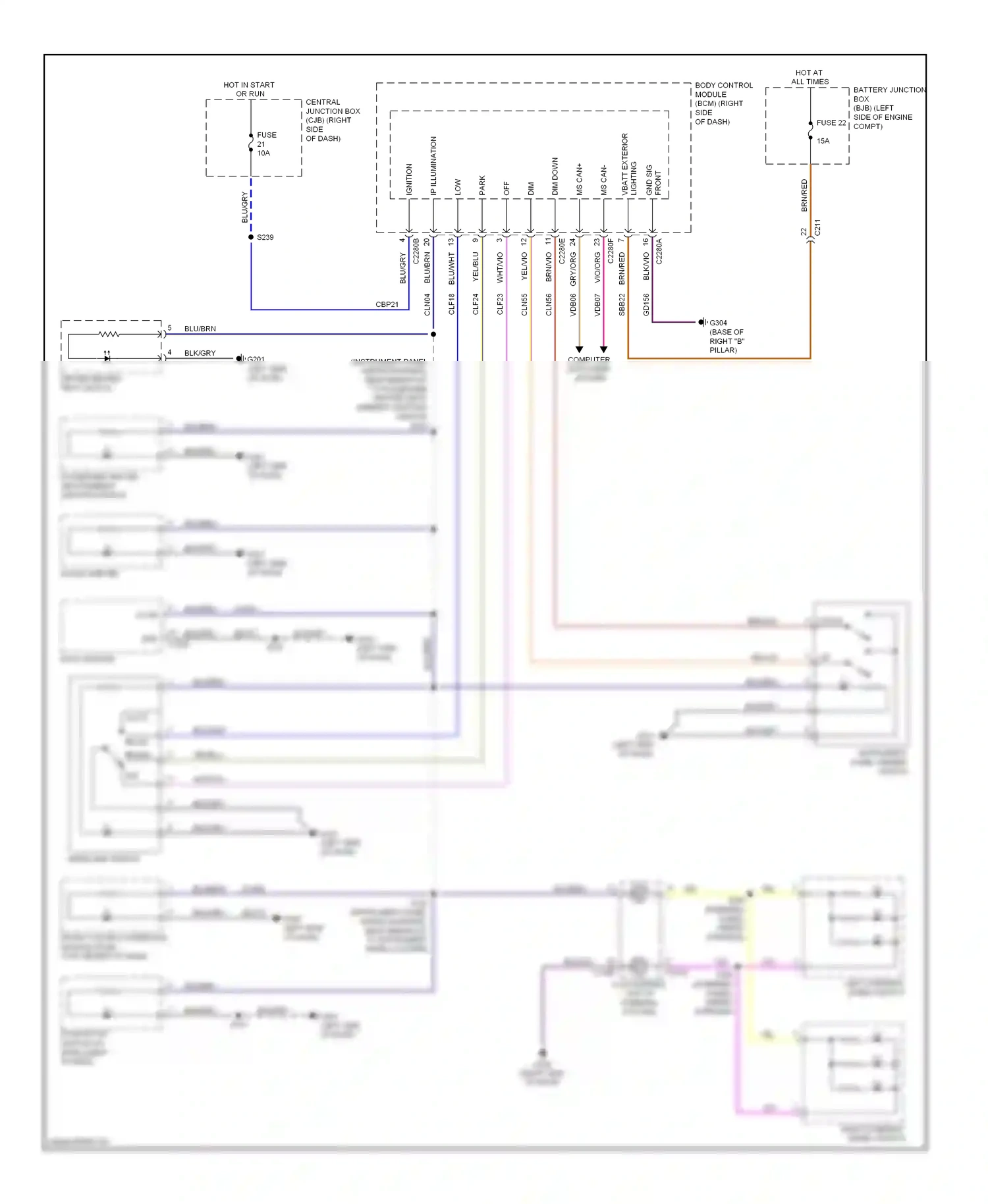 Wiring diagram computer data lines system for Ford Fiesta Mk6 (2008-2013) (19 of 43)