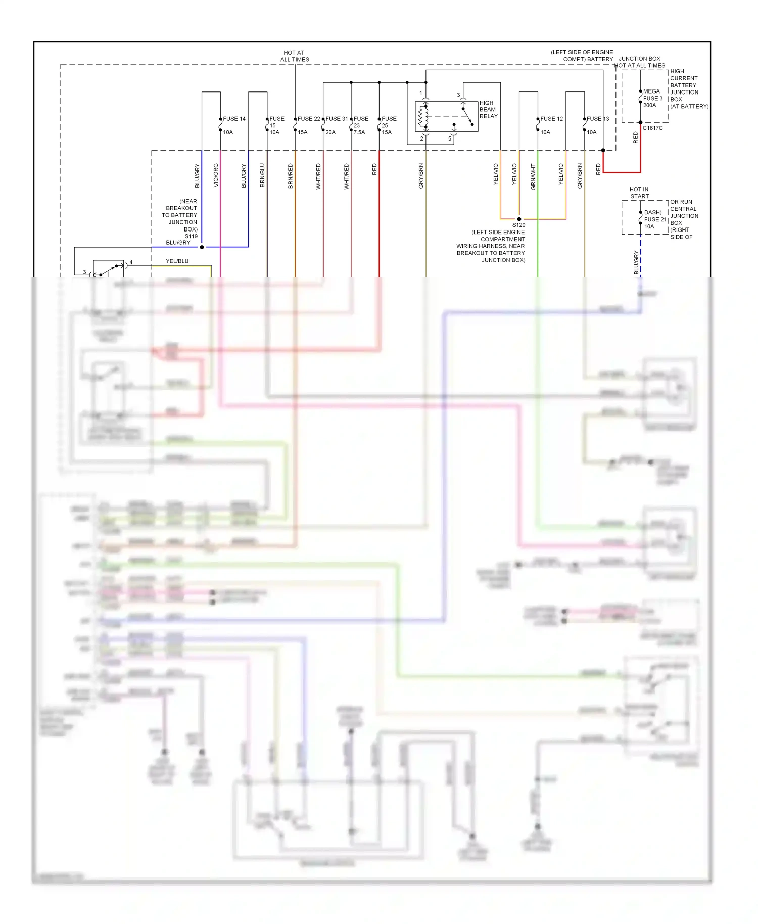 Wiring diagram fuse 13 for Ford Fiesta Mk6 (2008-2013) (1 of 1)