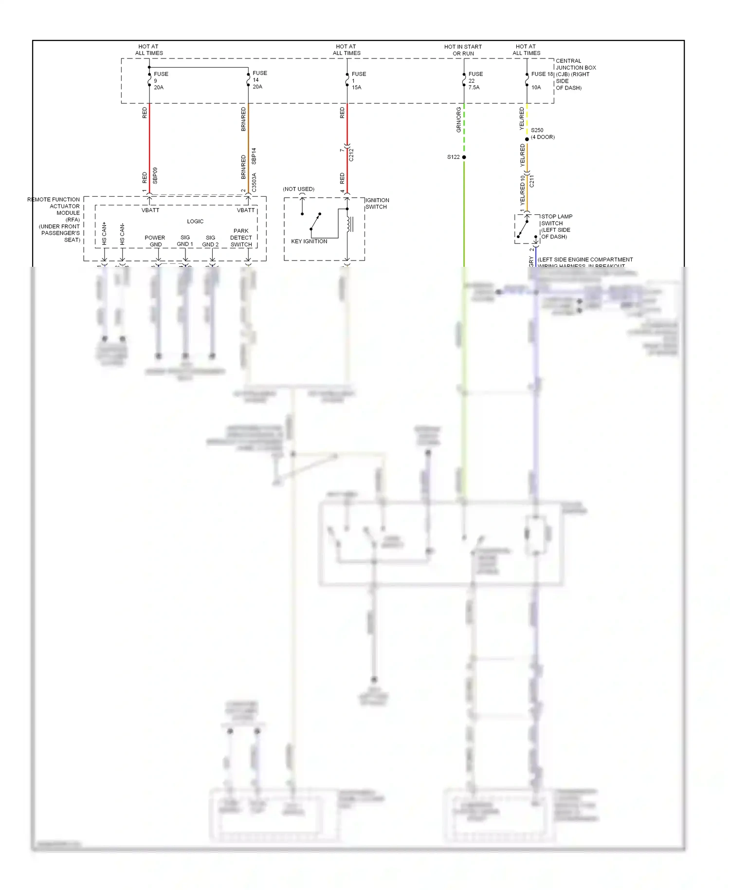 Wiring diagram ignition switch for Ford Fiesta Mk6 (2008-2013) (1 of 3)
