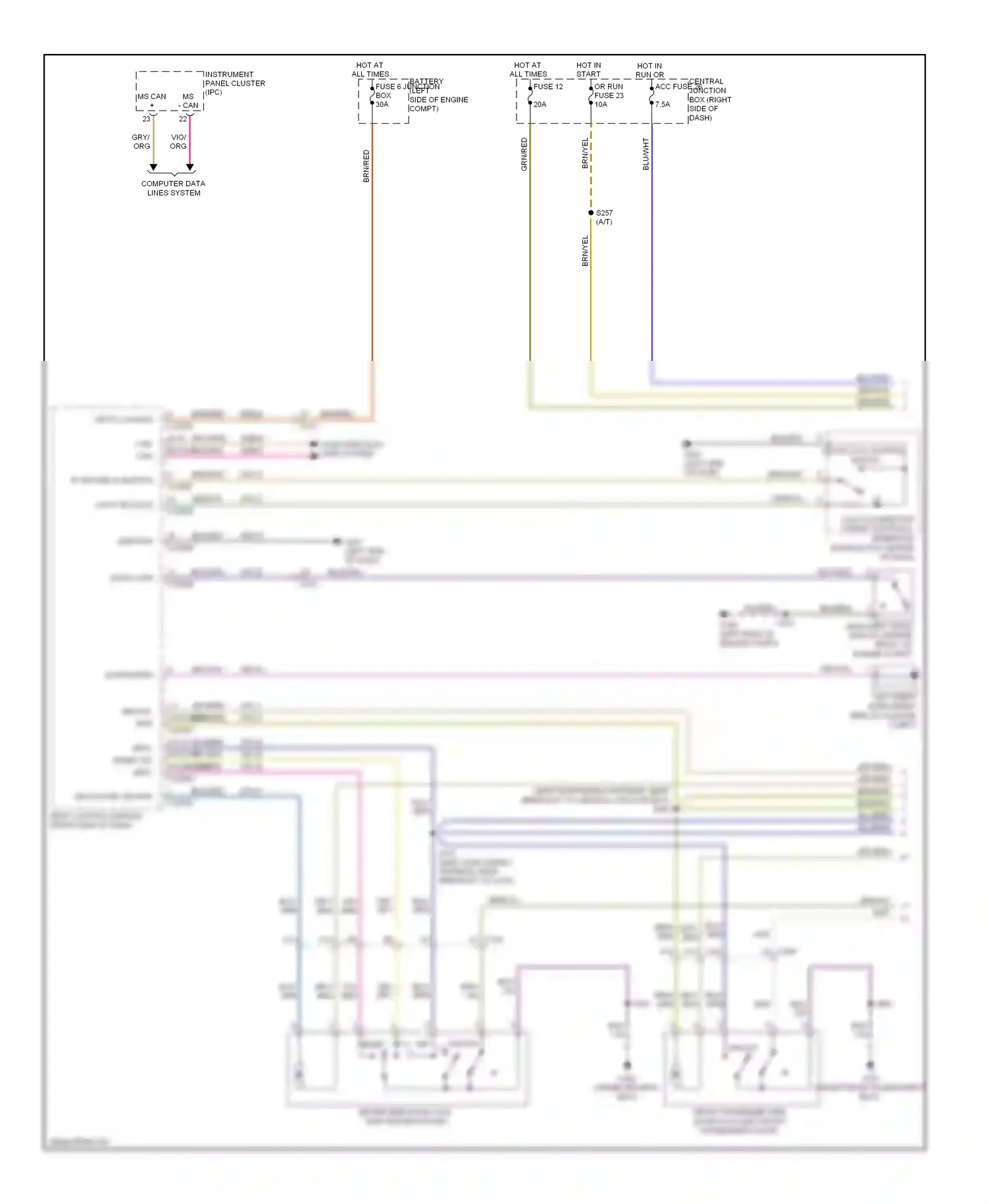 Wiring diagram set/ reset for Ford Fiesta Mk6 (2008-2013) (1 of 2)
