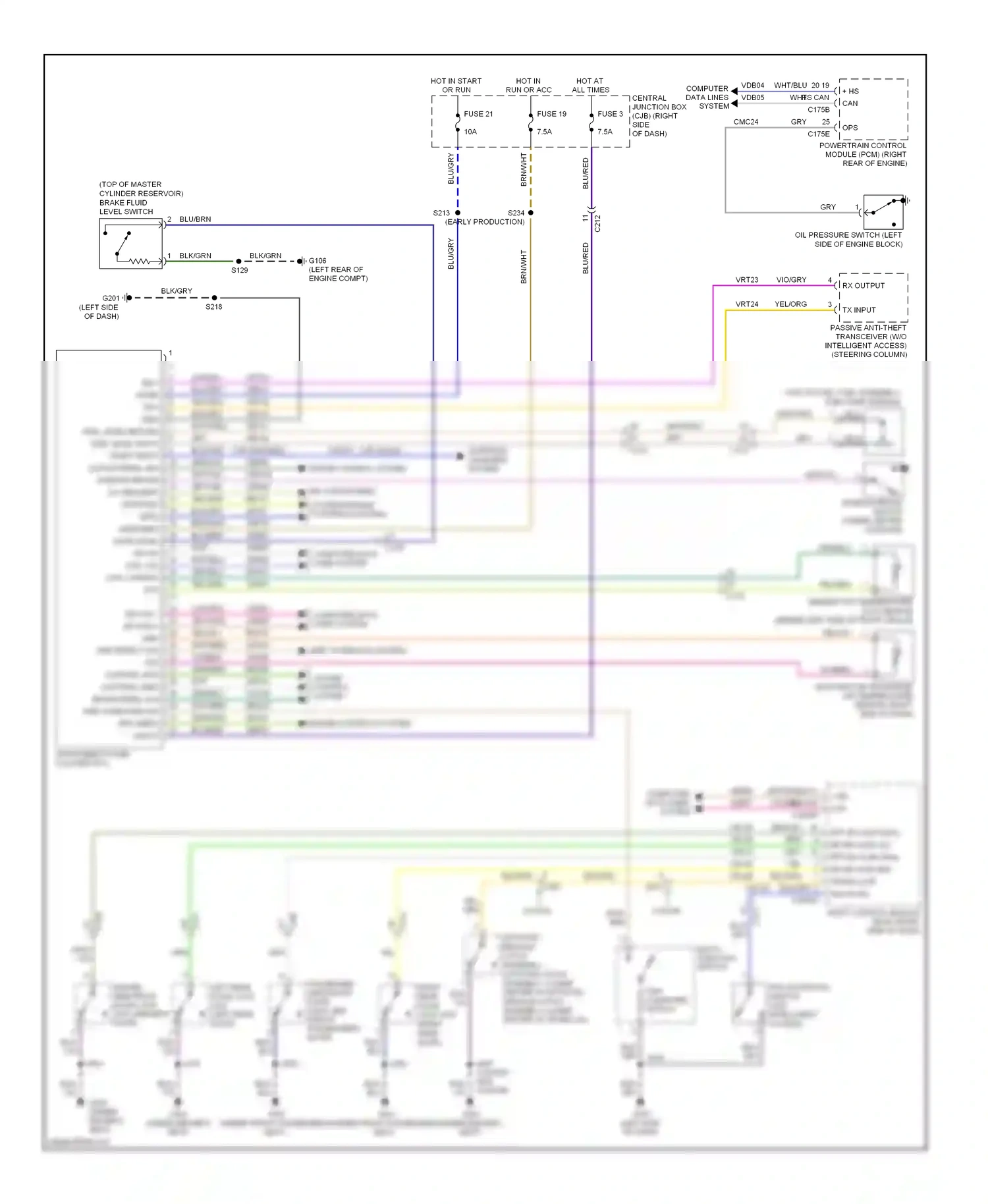 Wiring diagram shift interlock system for Ford Fiesta Mk6 (2008-2013) (2 of 3)