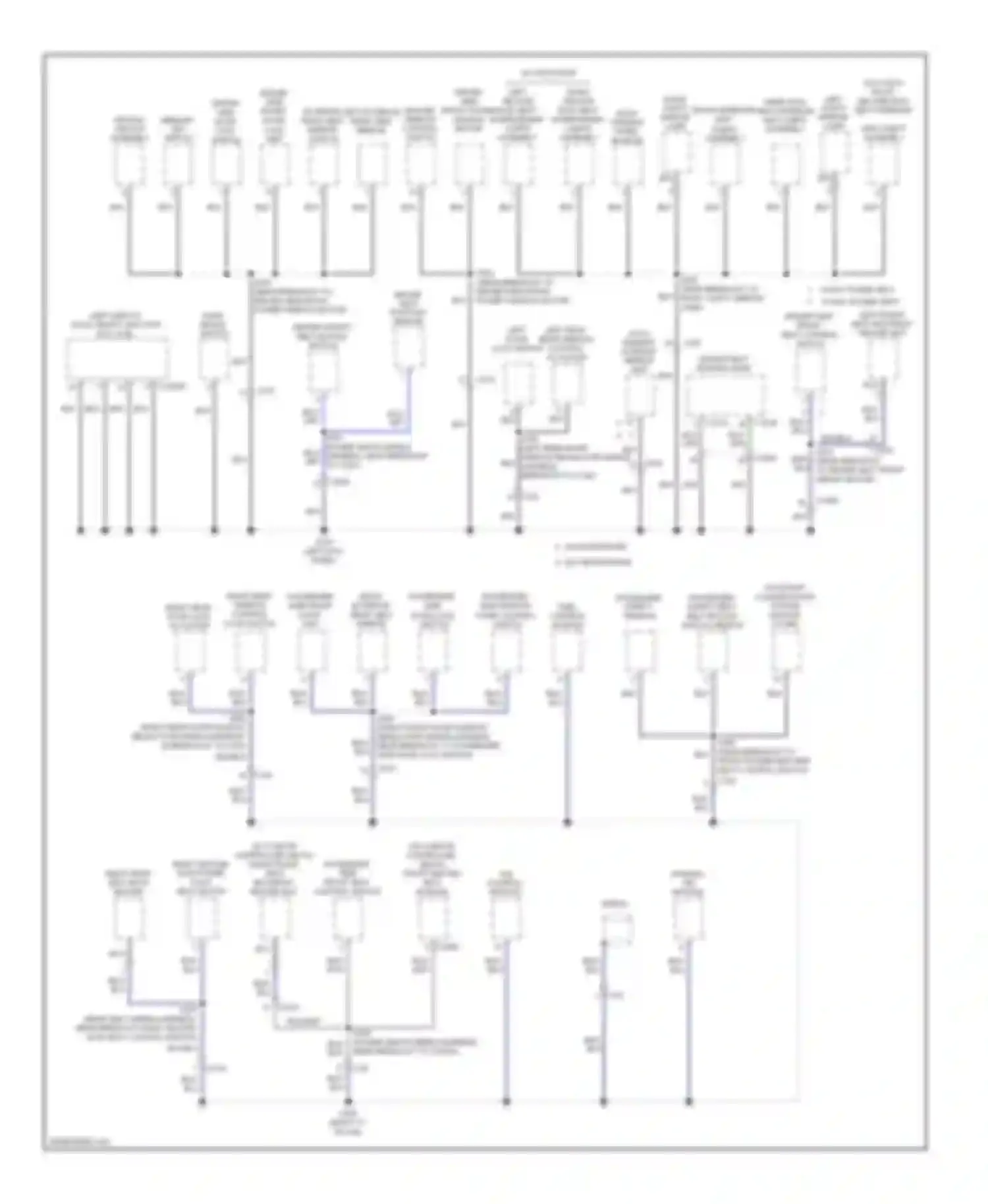 Flex Ford I (2008-2013): Ground distribution circuit (2 of 3)
