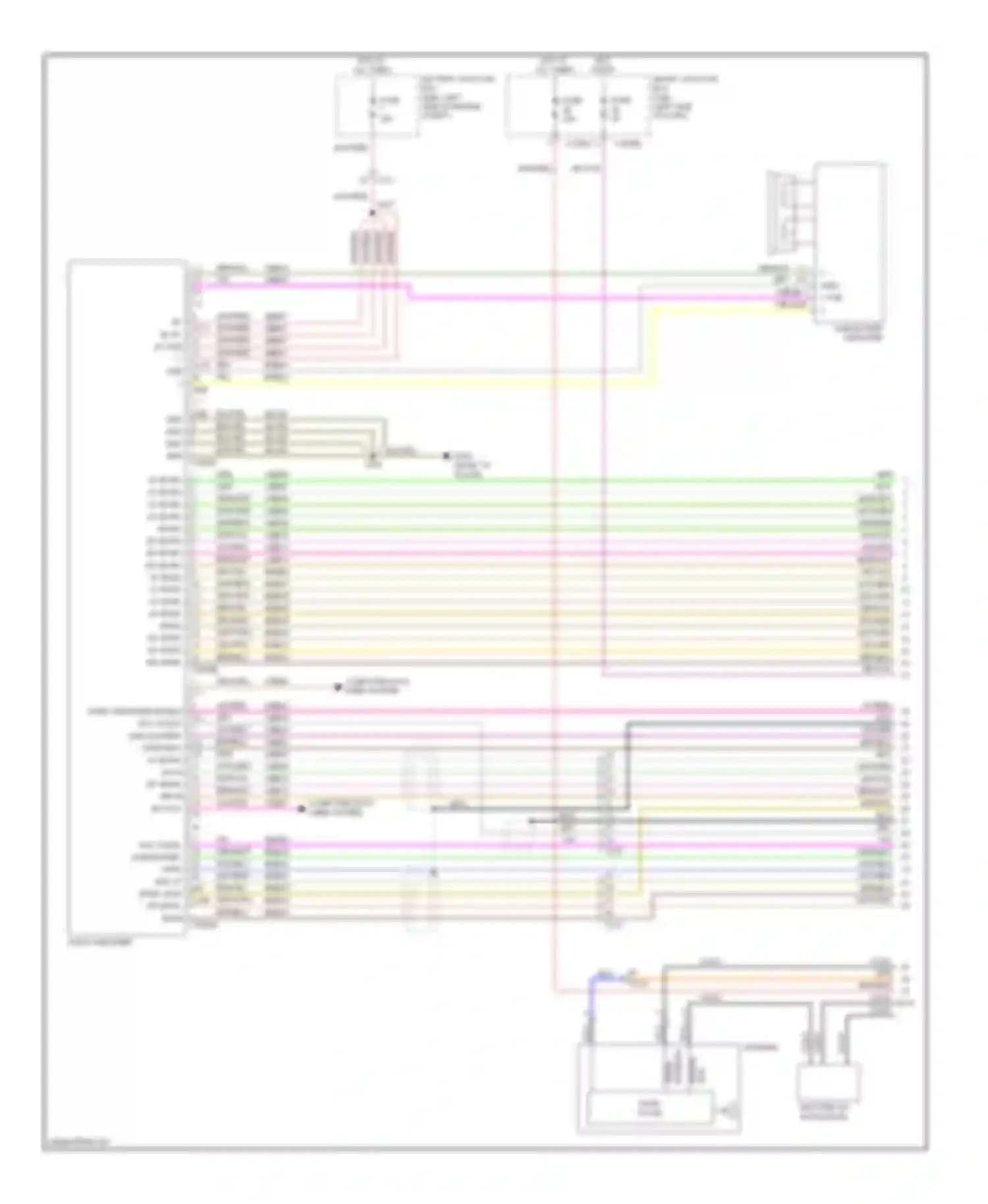 Wiring diagram audio amplifier for Ford Flex I (2008-2013) (2 of 4)
