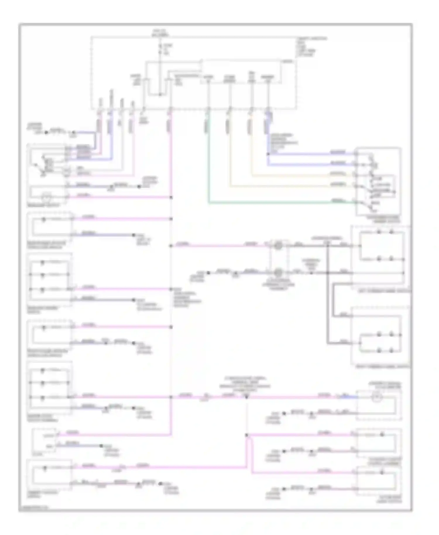 Wiring diagram instrument panel dimmer switch for Ford Flex I (2008-2013)