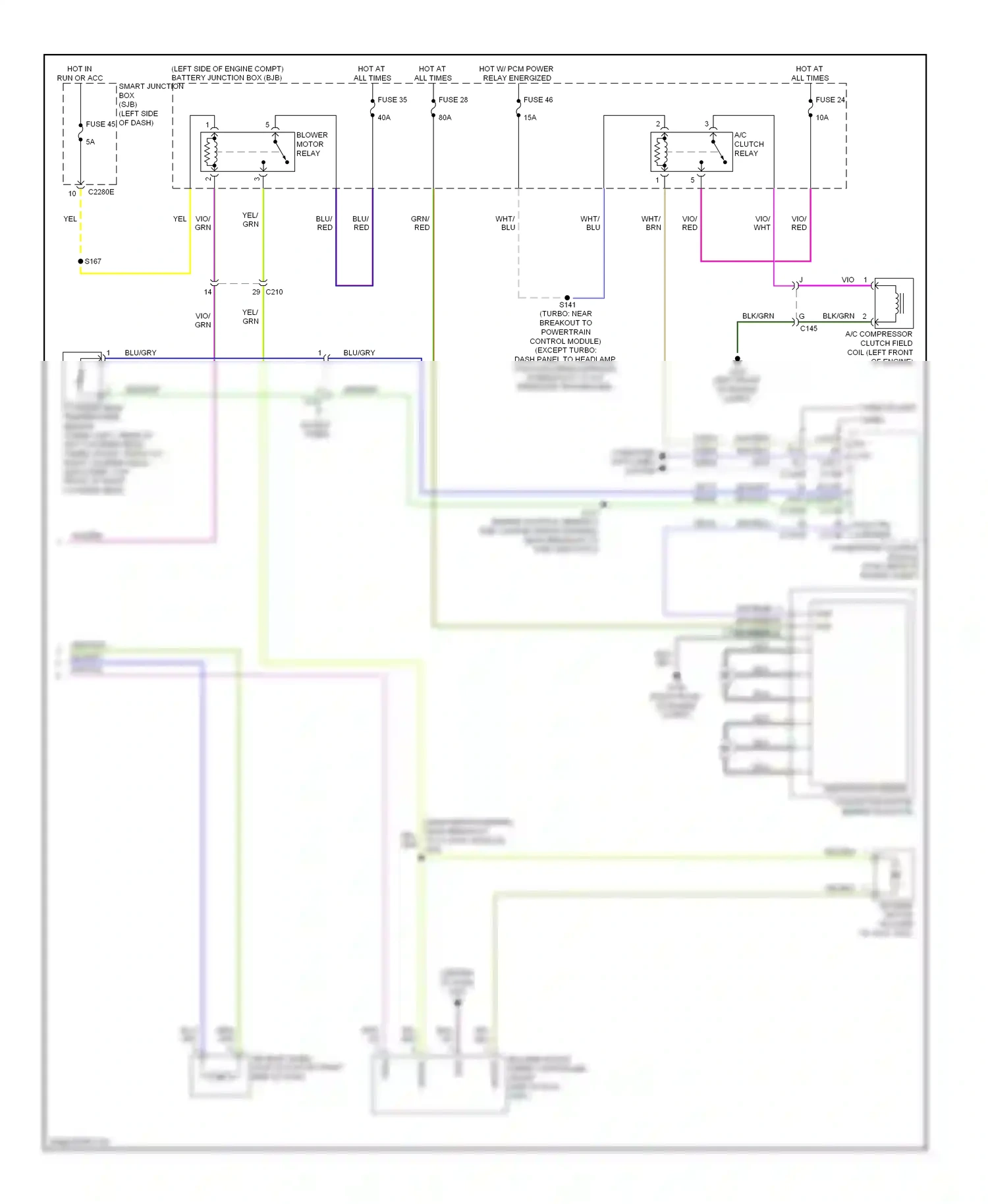 Wiring diagram blower motor (blower for Ford Flex I (2008-2013) (1 of 1)