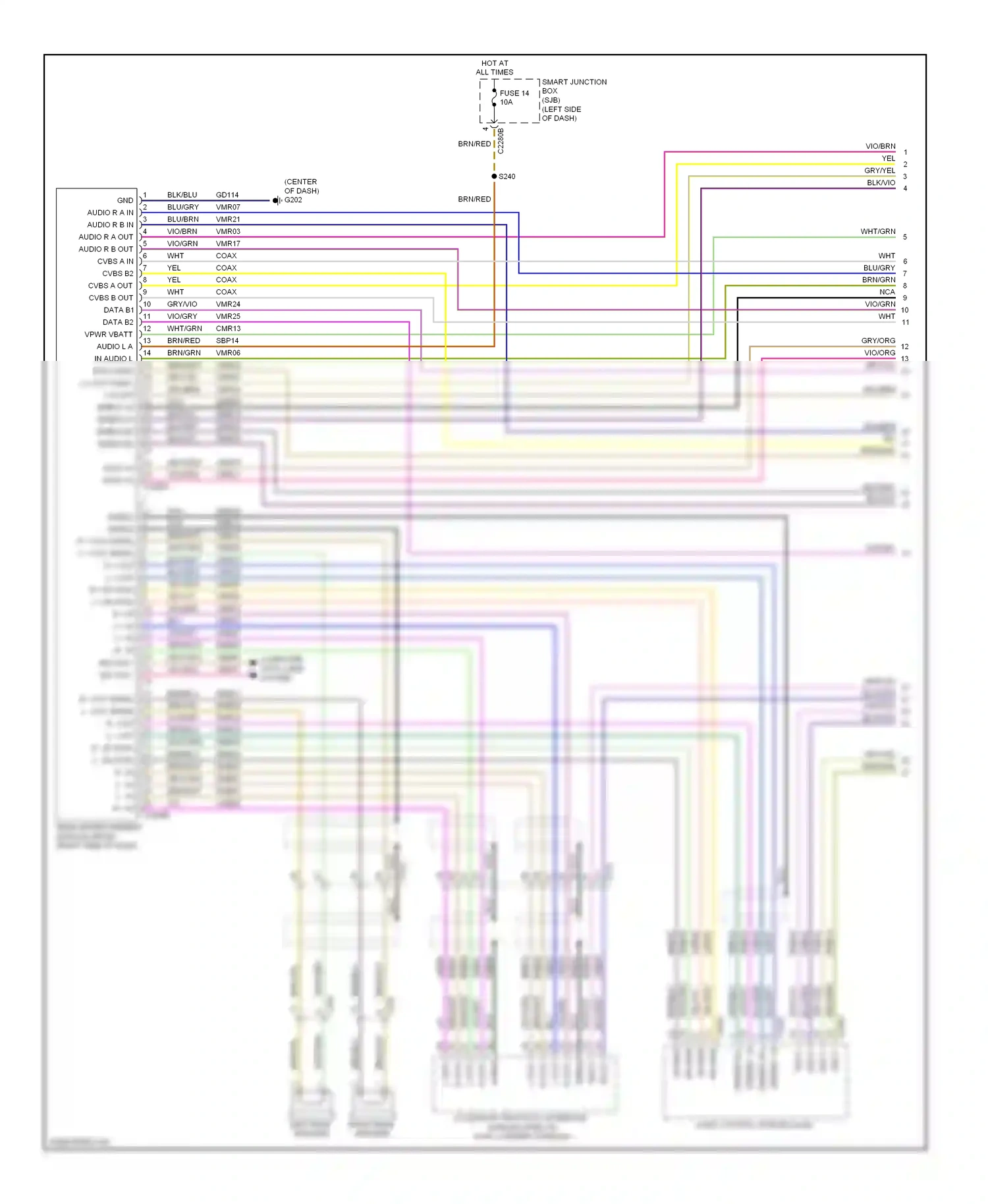 Wiring diagram brn/blu for Ford Flex I (2008-2013) (27 of 30)