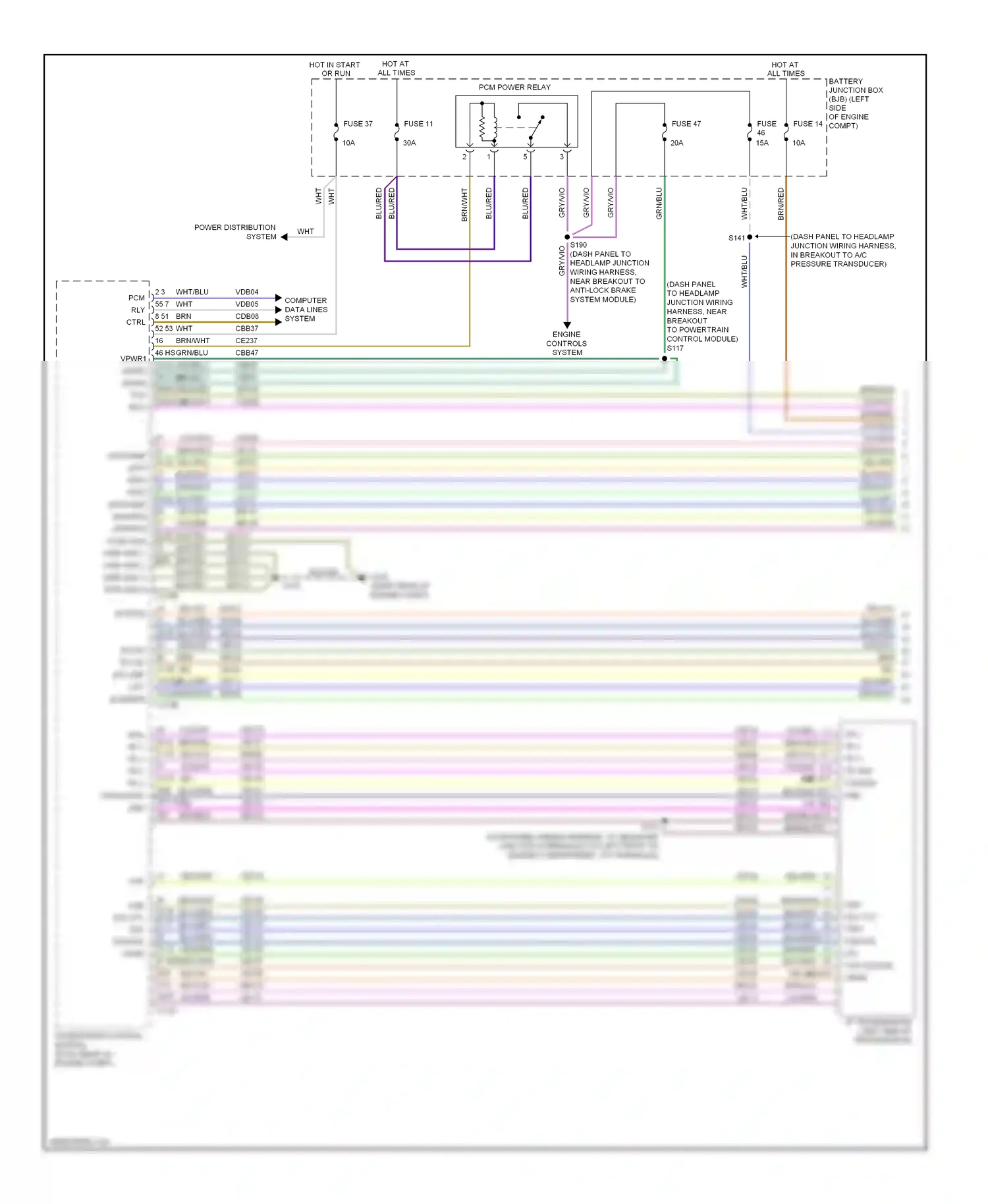 Wiring diagram brn/blu for Ford Flex I (2008-2013) (21 of 30)