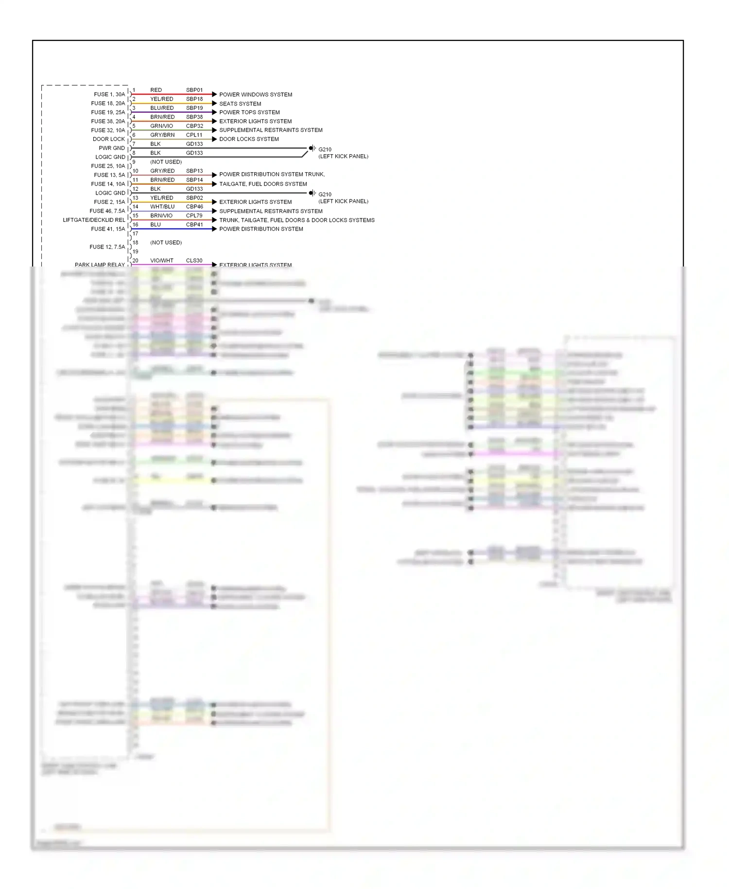 Wiring diagram brn/blu for Ford Flex I (2008-2013) (1 of 30)