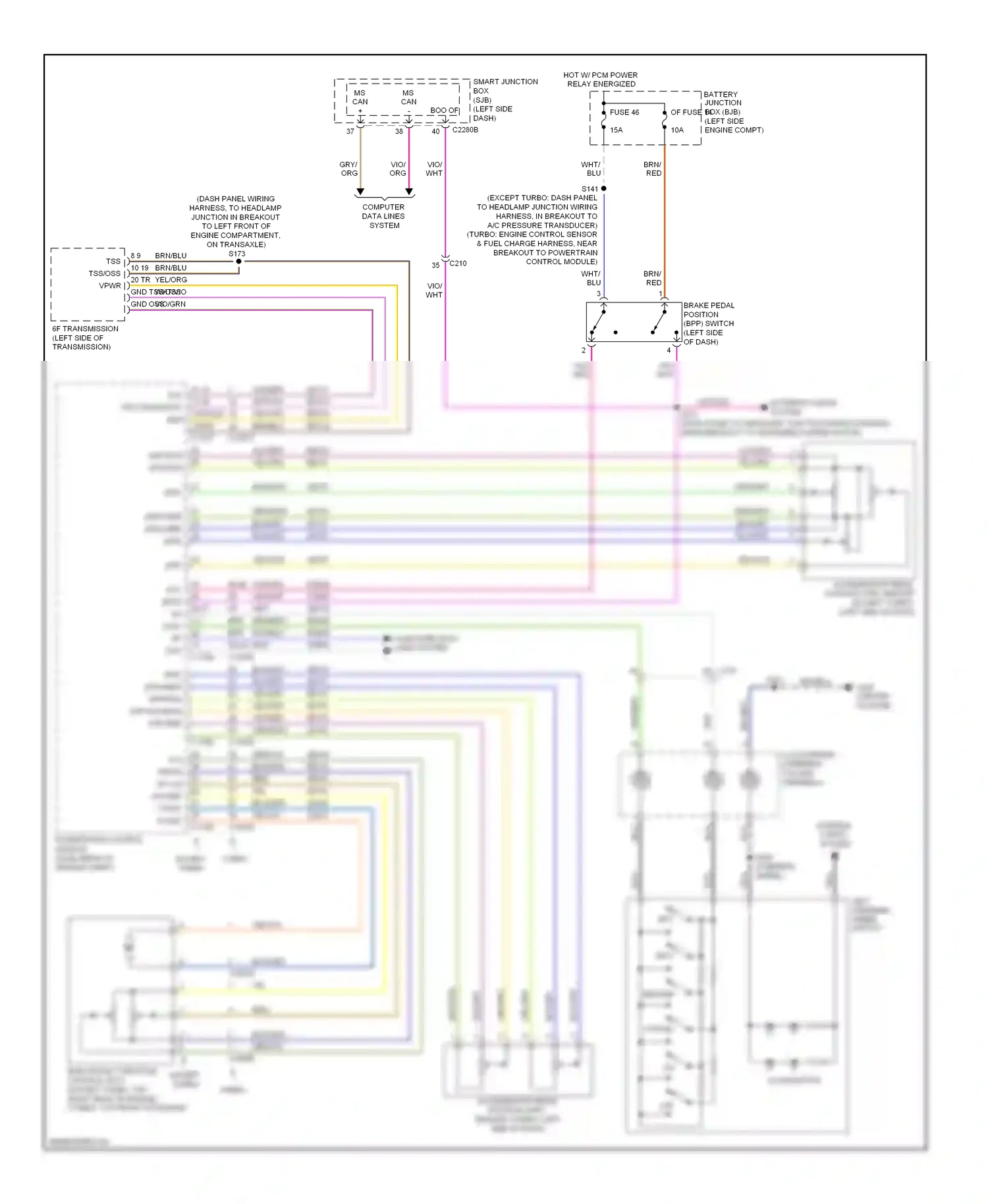 Wiring diagram brn/blu for Ford Flex I (2008-2013) (2 of 30)