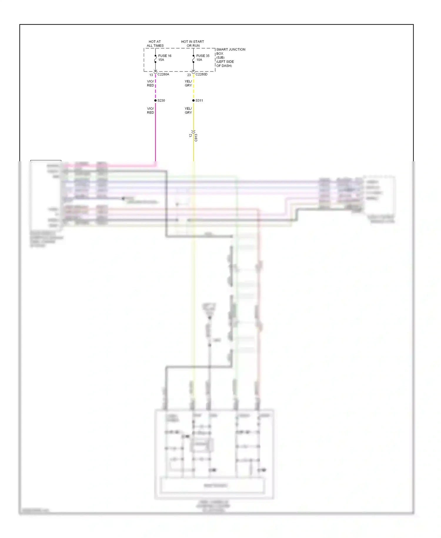 Ford Flex I (2008-2013) choke wiring diagram  (1 of 1)