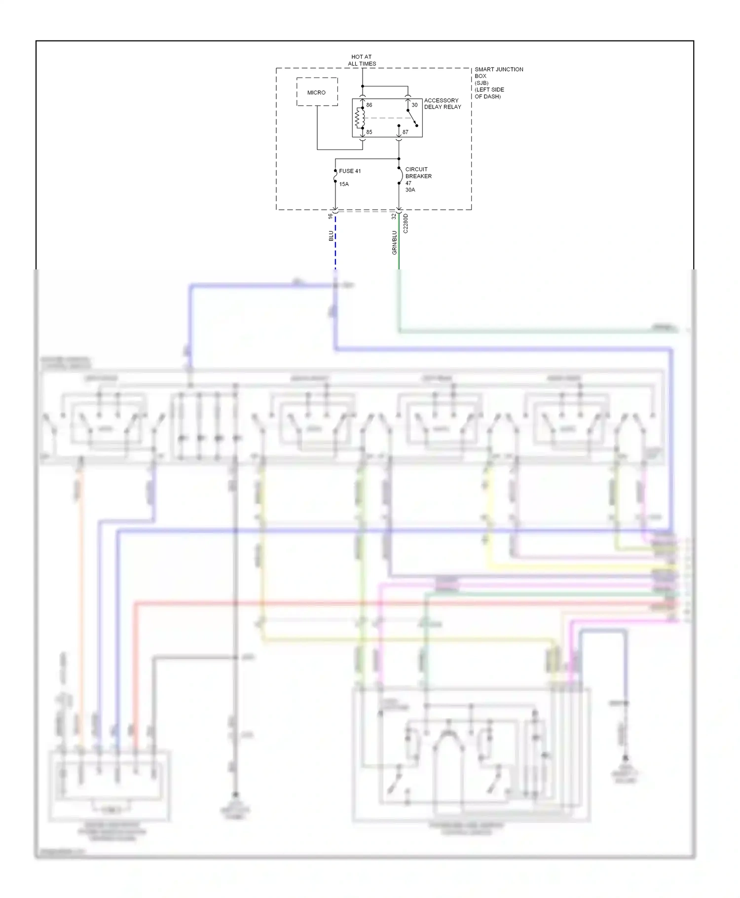 Ford Flex I (2008-2013) down wiring diagram  (7 of 7)