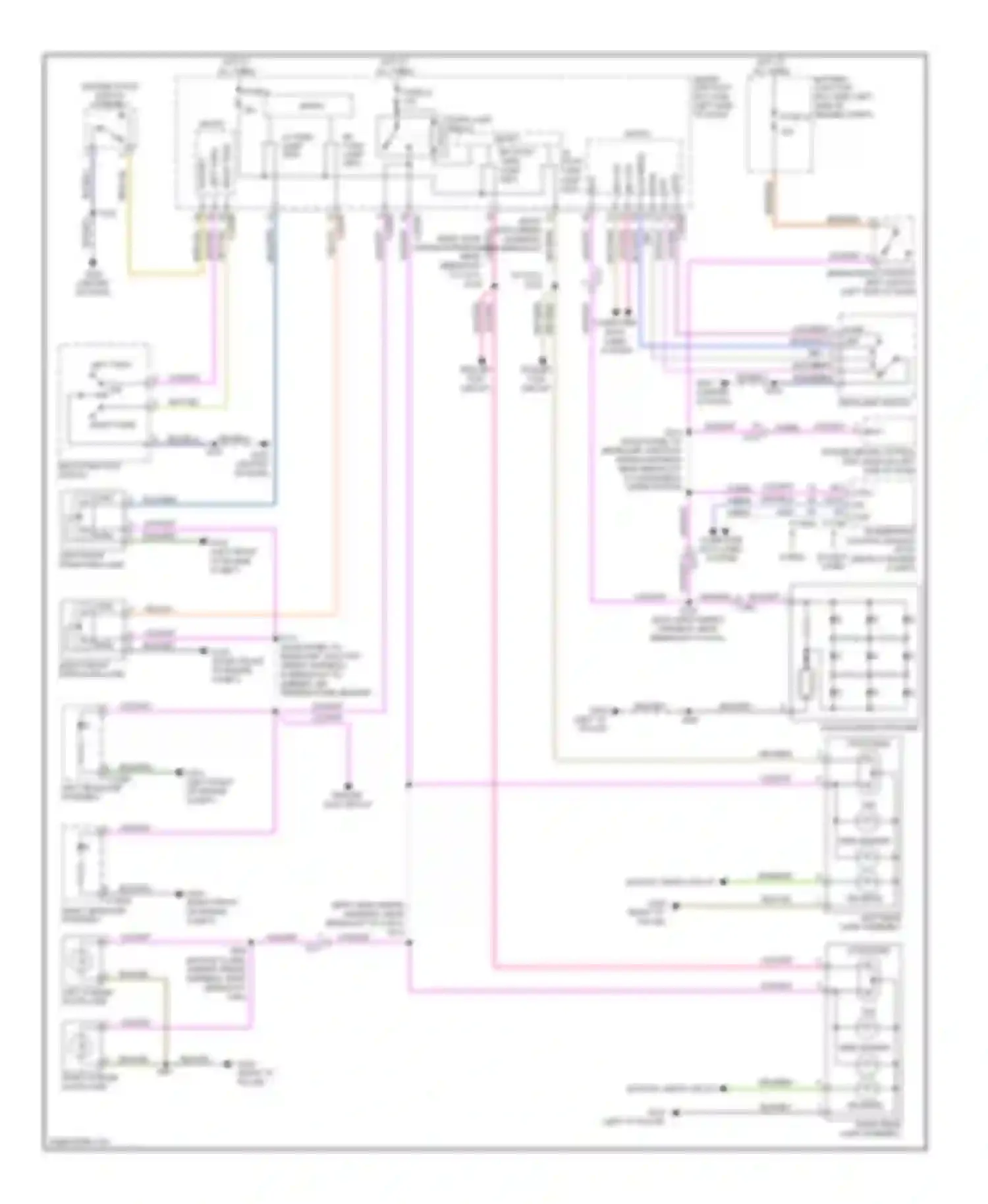 Wiring diagram right turn for Ford Flex I (2008-2013)