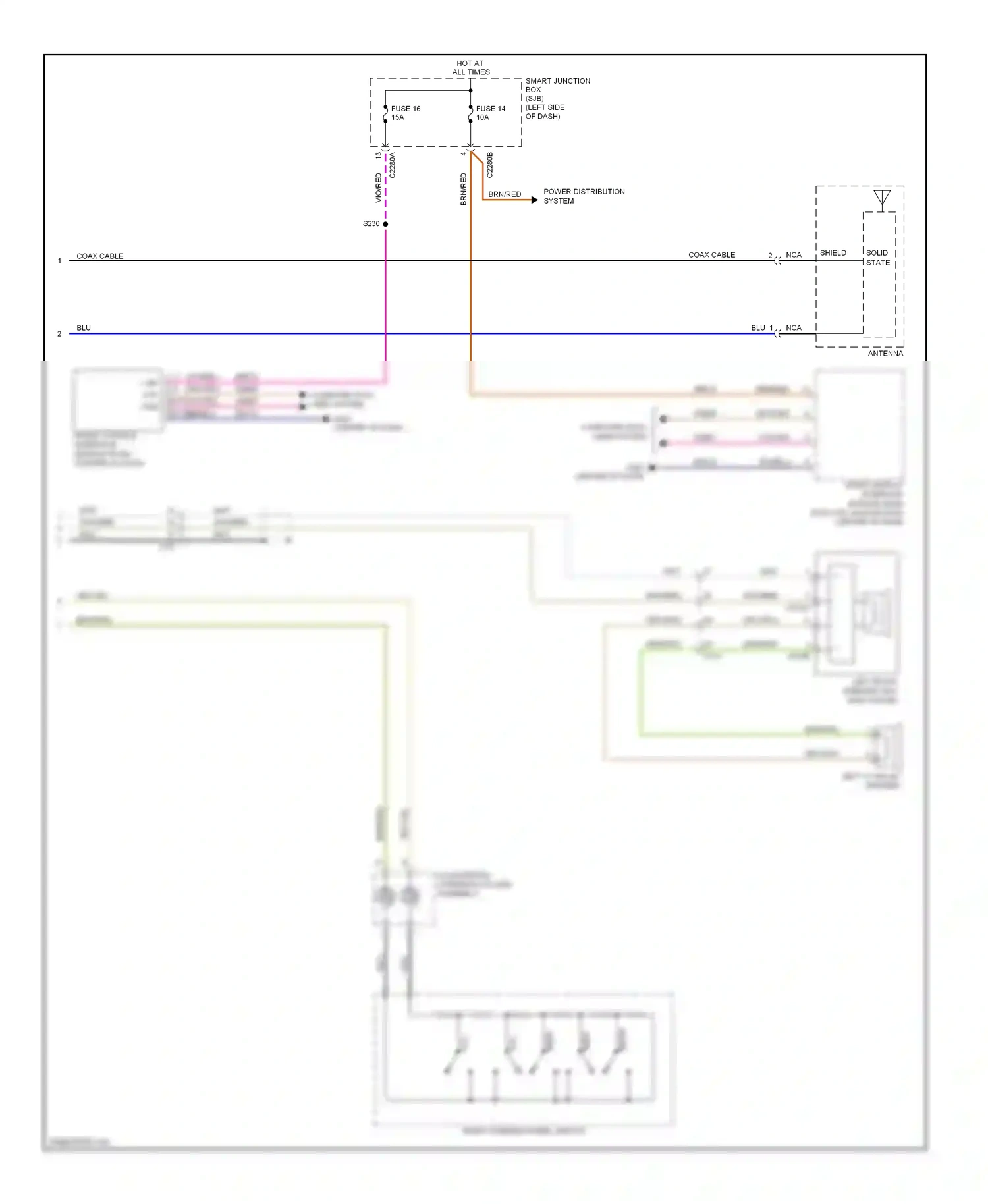 Ford Flex I (2008-2013) front display interface module (fdim) wiring diagram  (1 of 2)