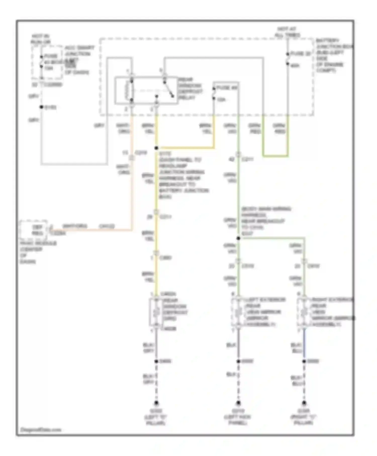 Wiring diagram fuse 49 for Ford Flex I (2008-2013)