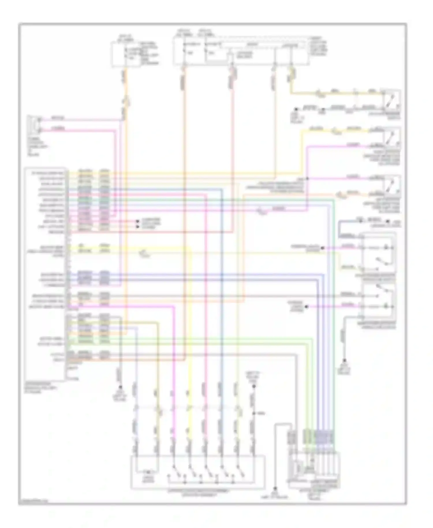 Wiring diagram liftgate release switch for Ford Flex I (2008-2013)