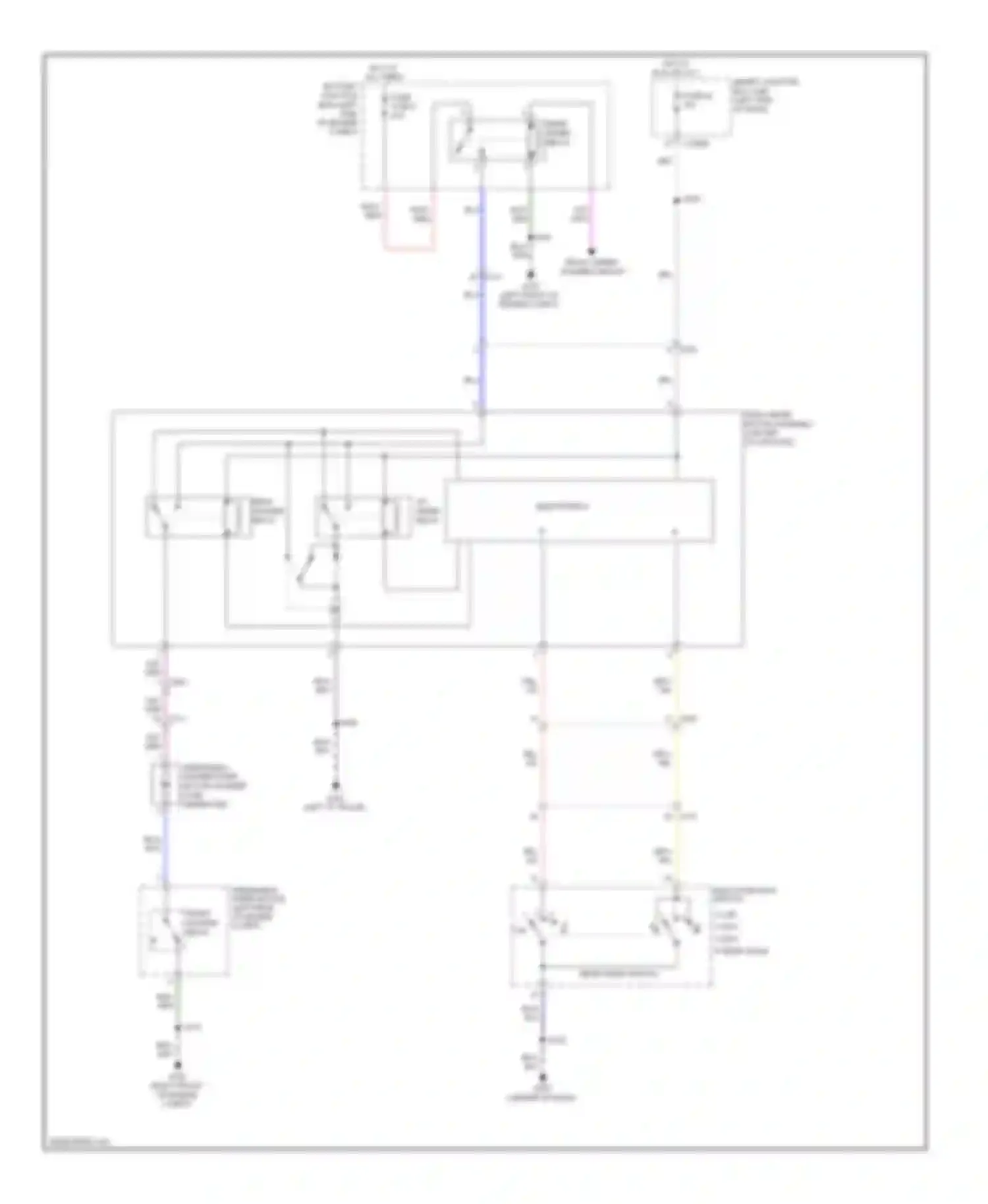 Wiring diagram rear wiper relay for Ford Flex I (2008-2013)