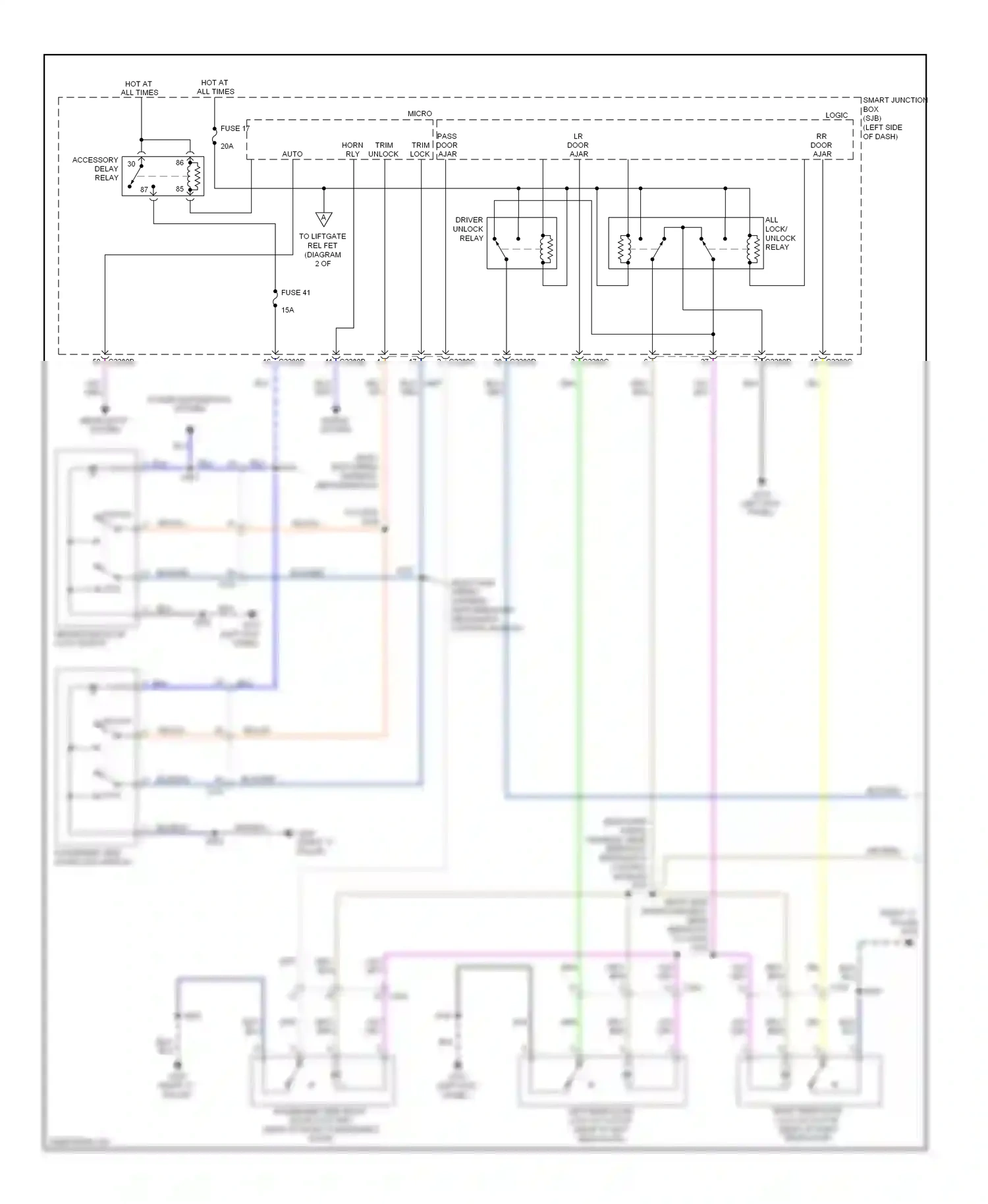 Ford Flex I (2008-2013) logic wiring diagram  (2 of 8)