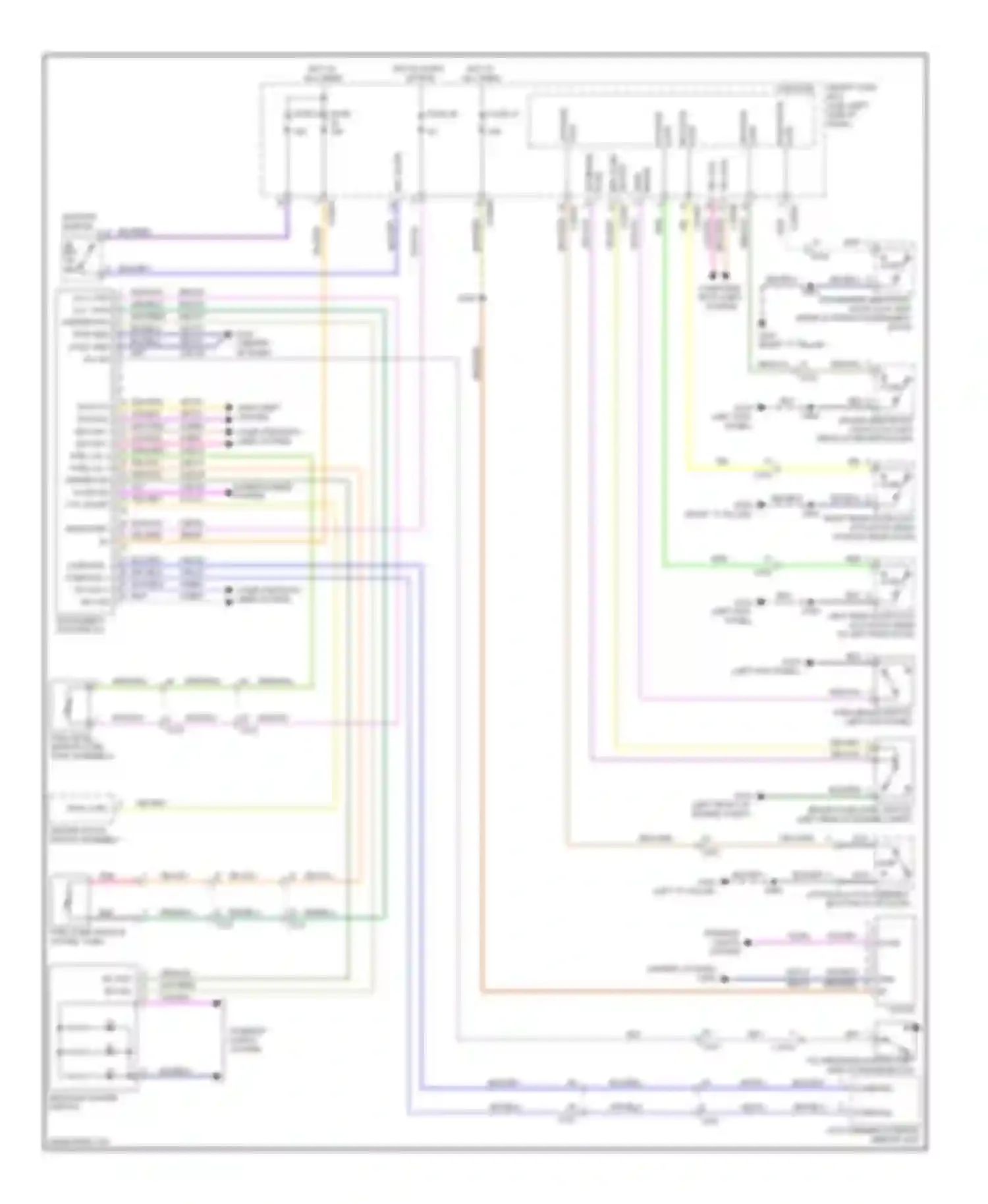 Wiring diagram message center switch for Ford Flex I (2008-2013) (1 of 2)