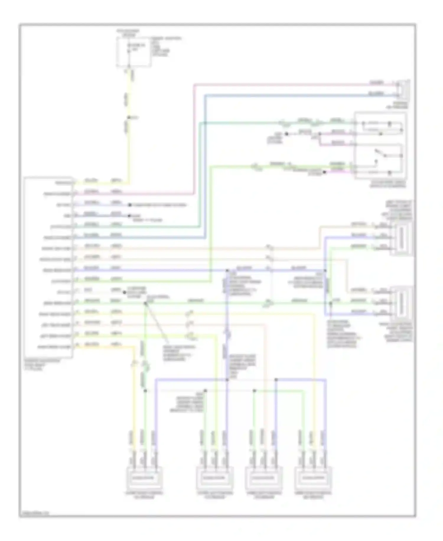 Wiring diagram outer left parking aid sensor for Ford Flex I (2008-2013) (1 of 1)