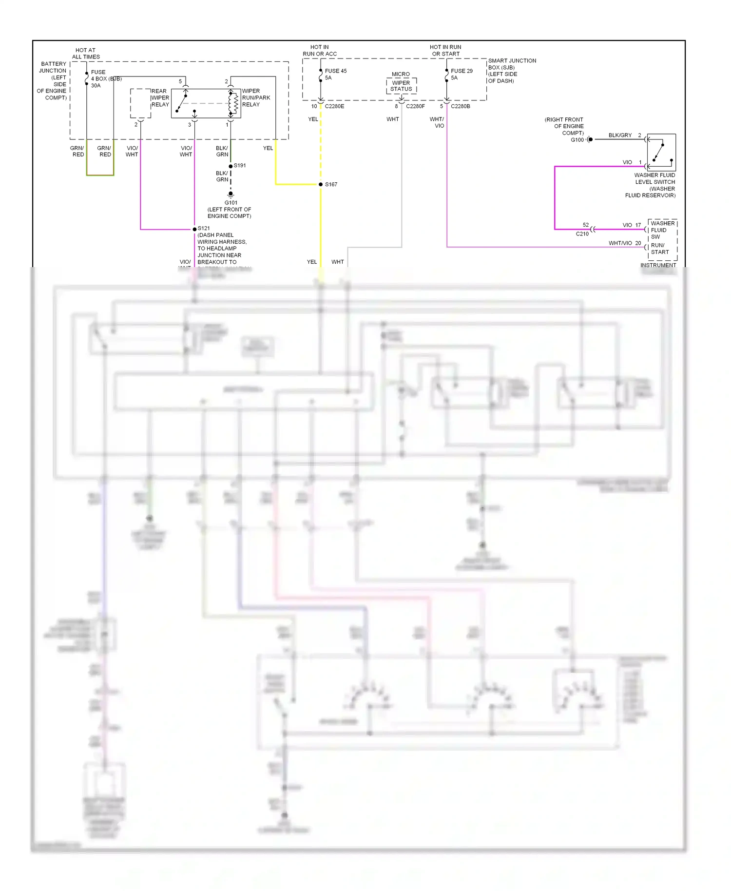 Ford Flex I (2008-2013) relay wiring diagram  (1 of 1)