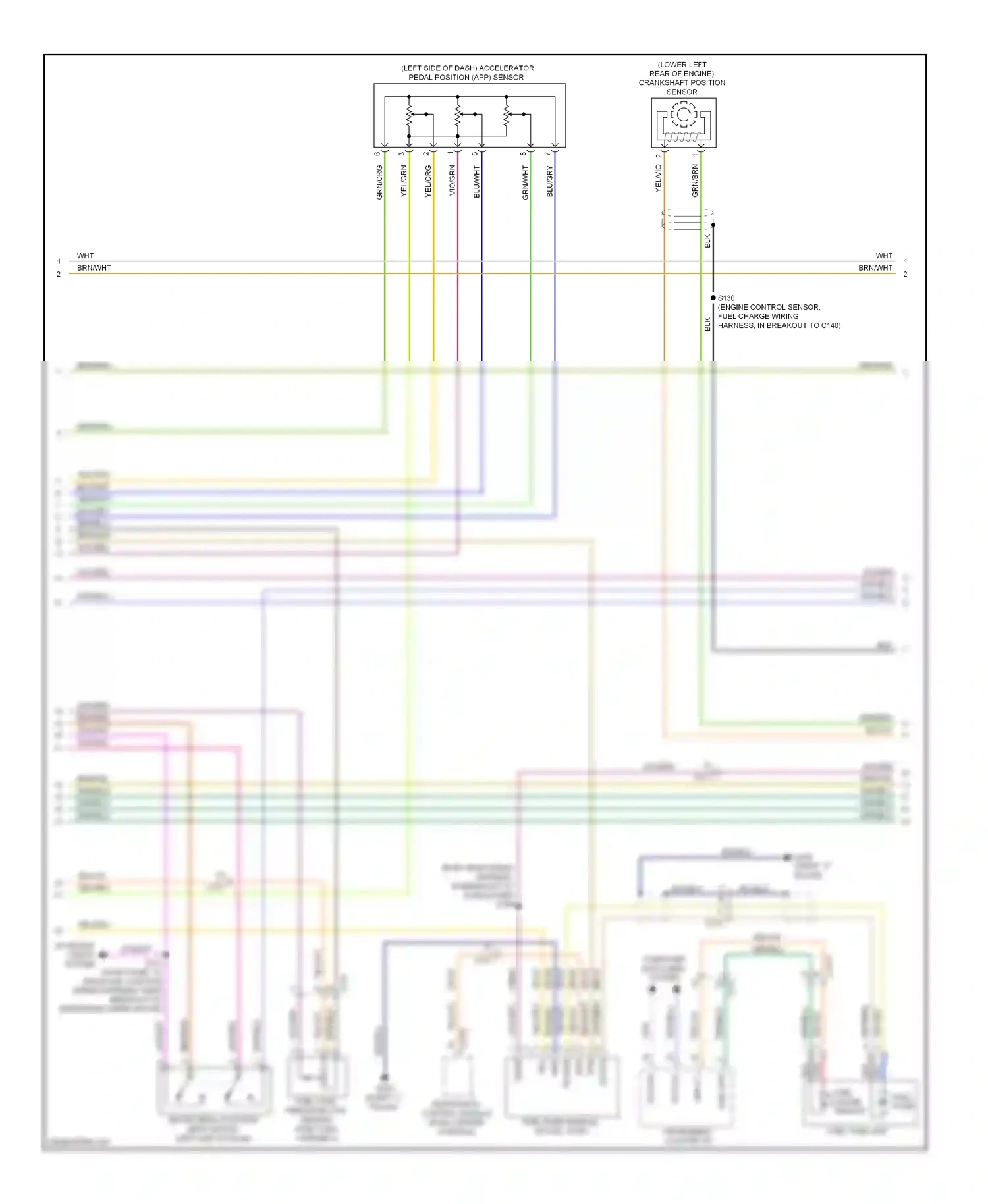 Ford Flex I (2008-2013) restraints control module (rcm) (center console) wiring diagram  (4 of 4)