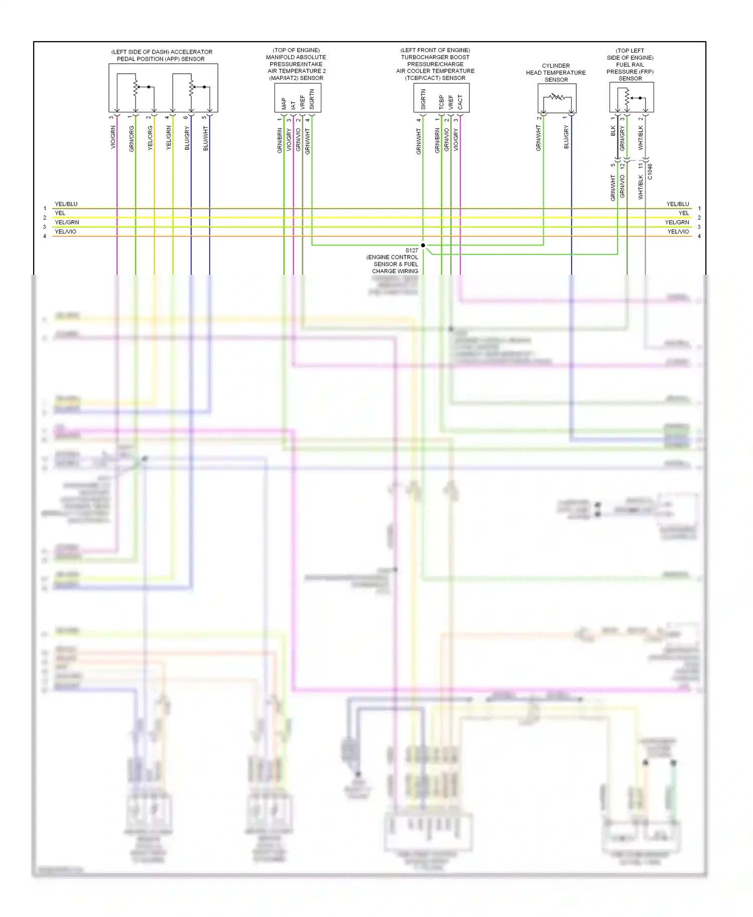 Ford Flex I (2008-2013) restraints control module (rcm) wiring diagram  (1 of 1)
