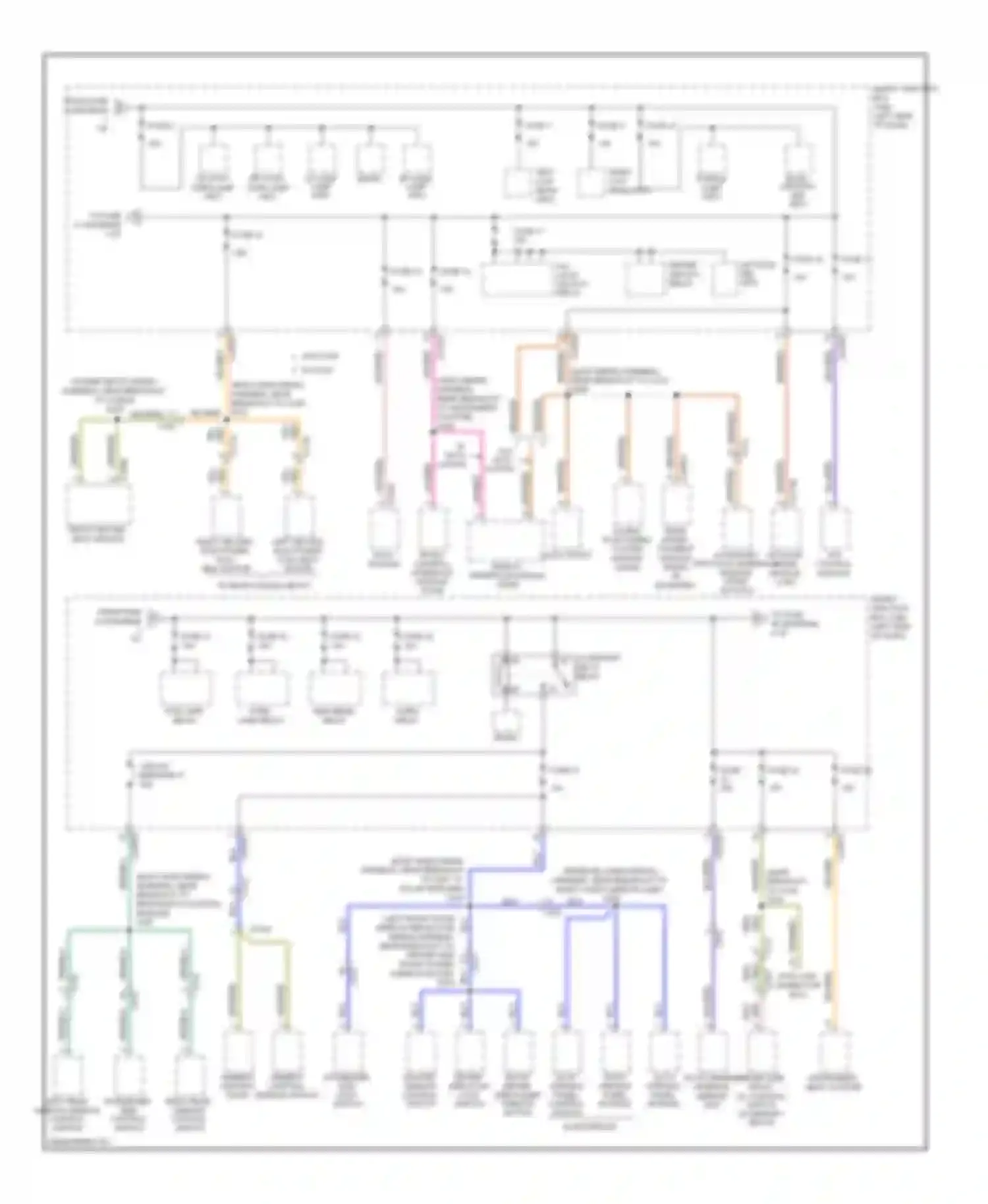 Wiring diagram right second row power fold seat motor for Ford Flex I (2008-2013) (2 of 2)