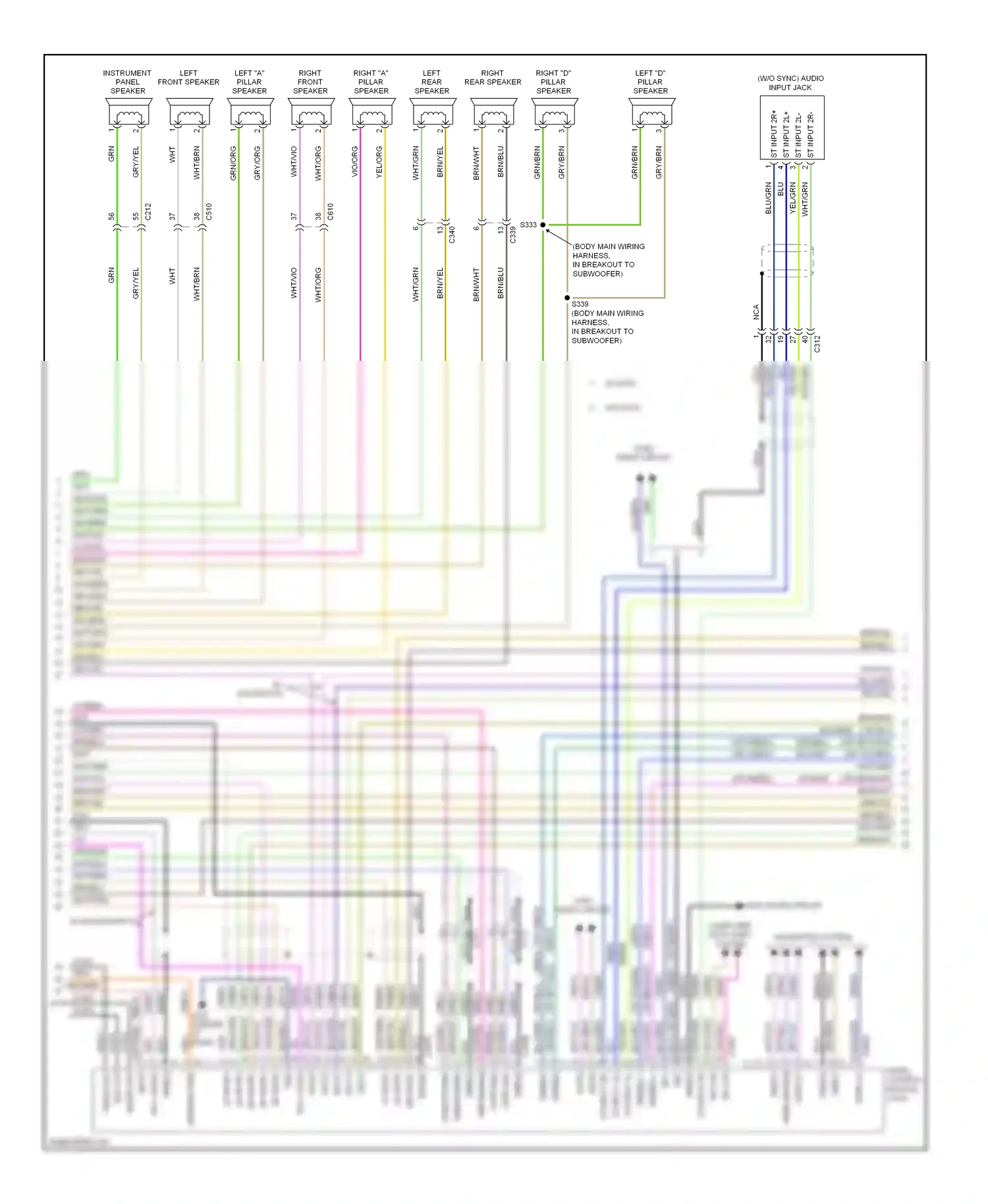 Ford Flex I (2008-2013) sheild wiring diagram  (1 of 2)