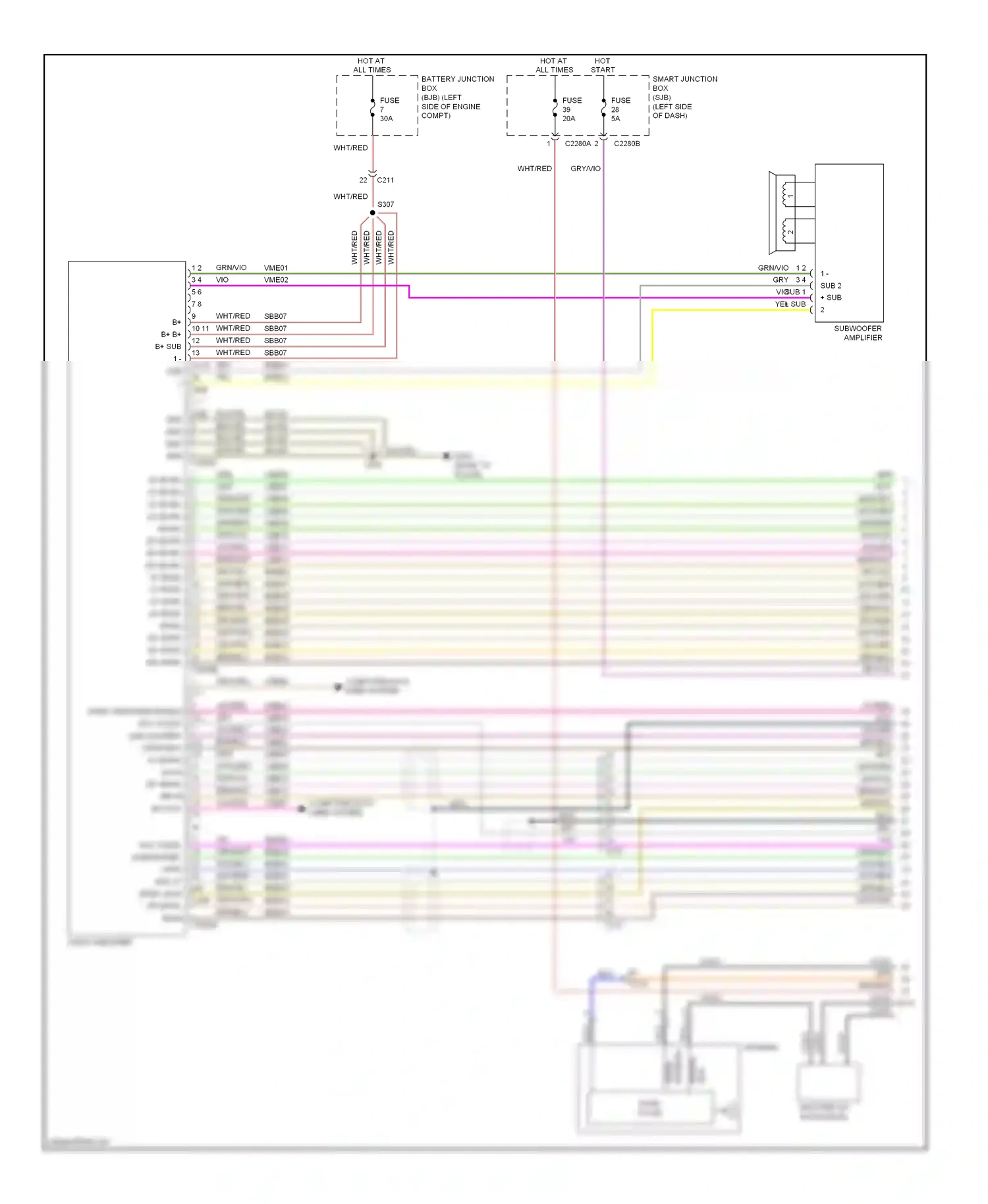 Wiring diagram vio/grn for Ford Flex I (2008-2013) (23 of 41)
