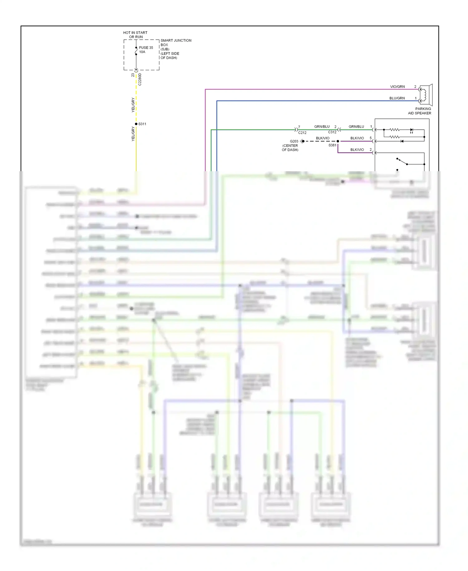 Wiring diagram vio/grn for Ford Flex I (2008-2013) (26 of 41)