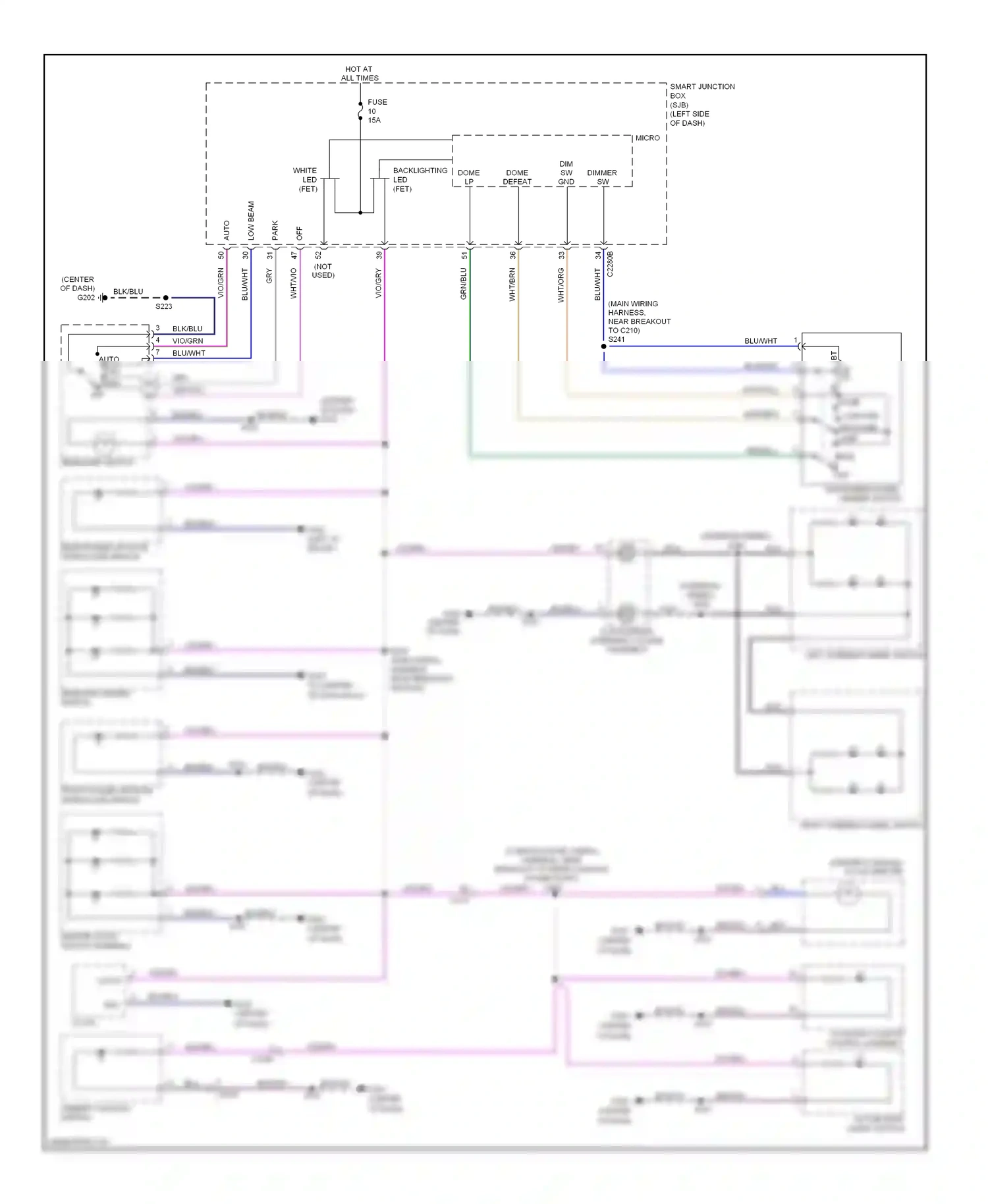 Wiring diagram vio/gry for Ford Flex I (2008-2013) (30 of 33)