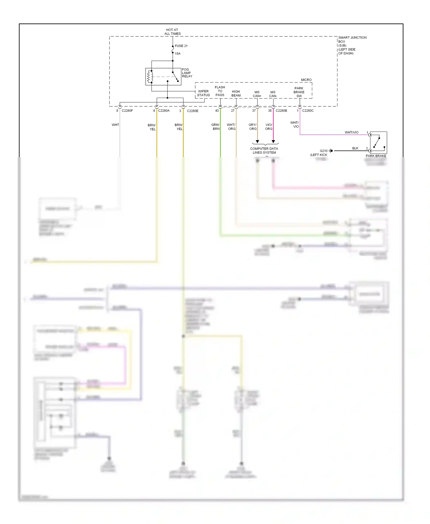 Wiring diagram vio/gry for Ford Flex I (2008-2013) (12 of 33)